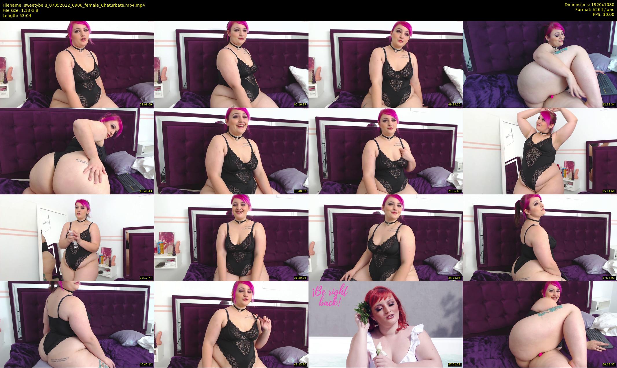 sweetybelu — 54 minute Chaturbate female cam show recording, 1080p, May 7, 2022