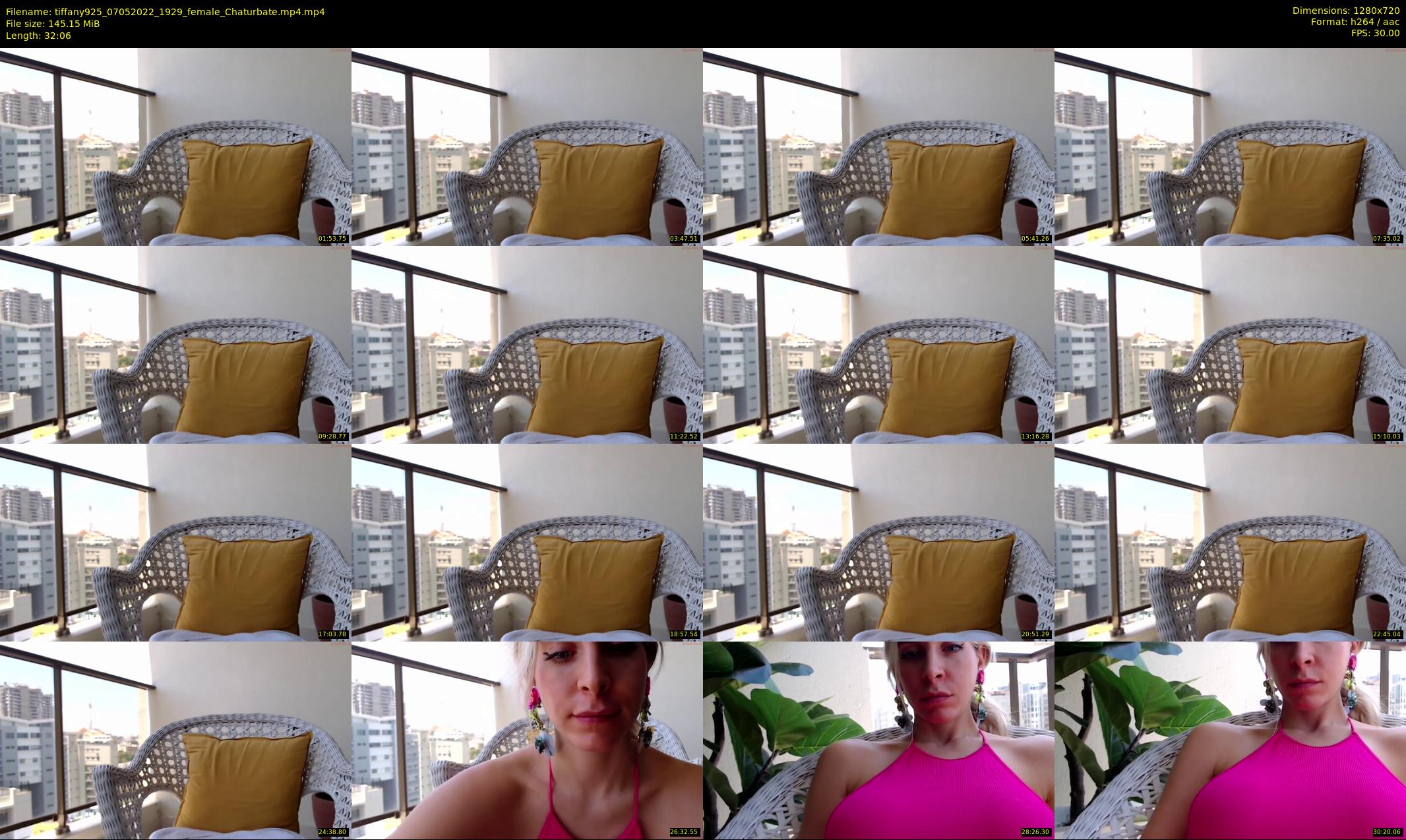 tiffany925 — 33 minute Chaturbate female cam show recording, 720p, May 7, 2022