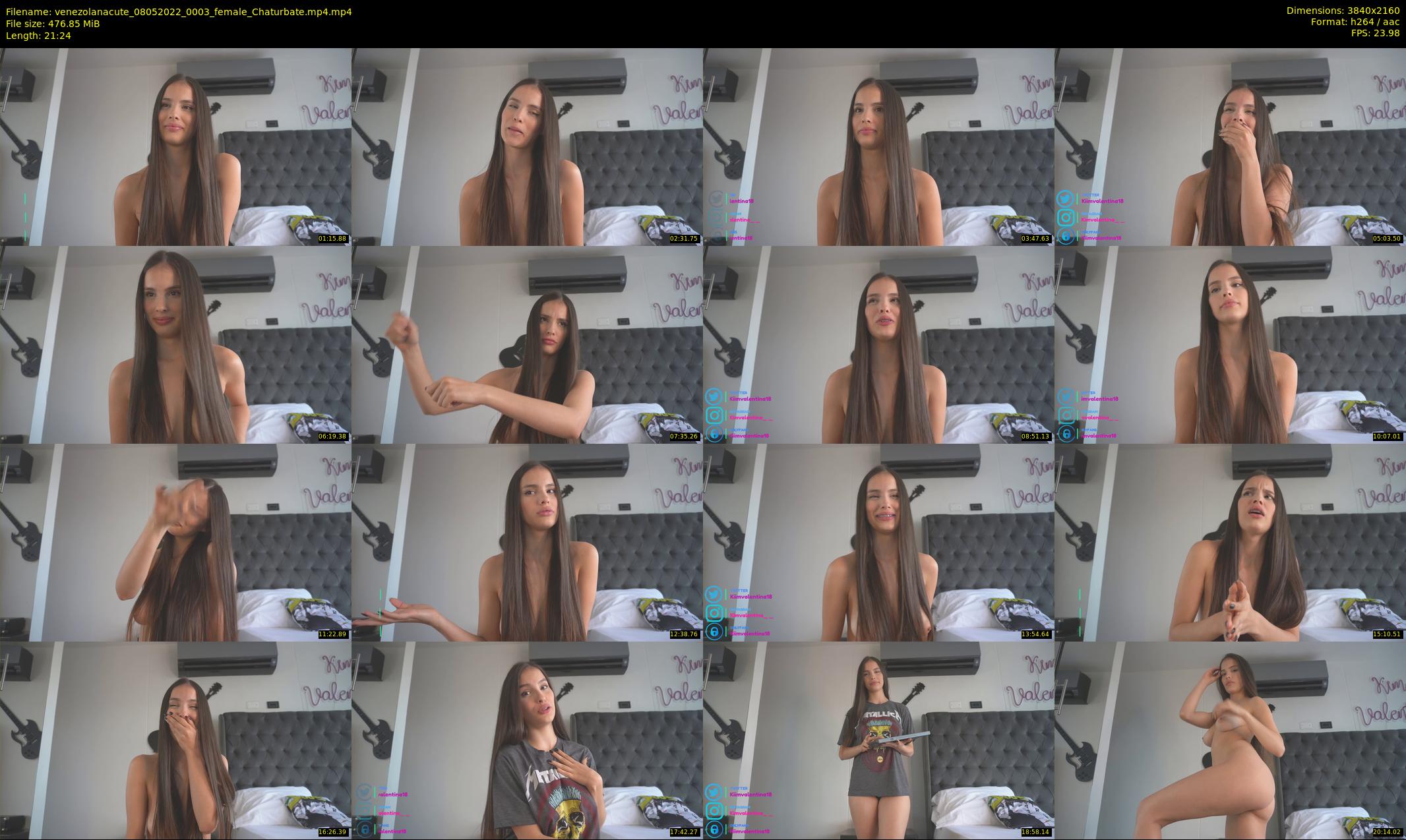 venezolanacute — 22 minute Chaturbate female cam show recording, 4K, May 8, 2022