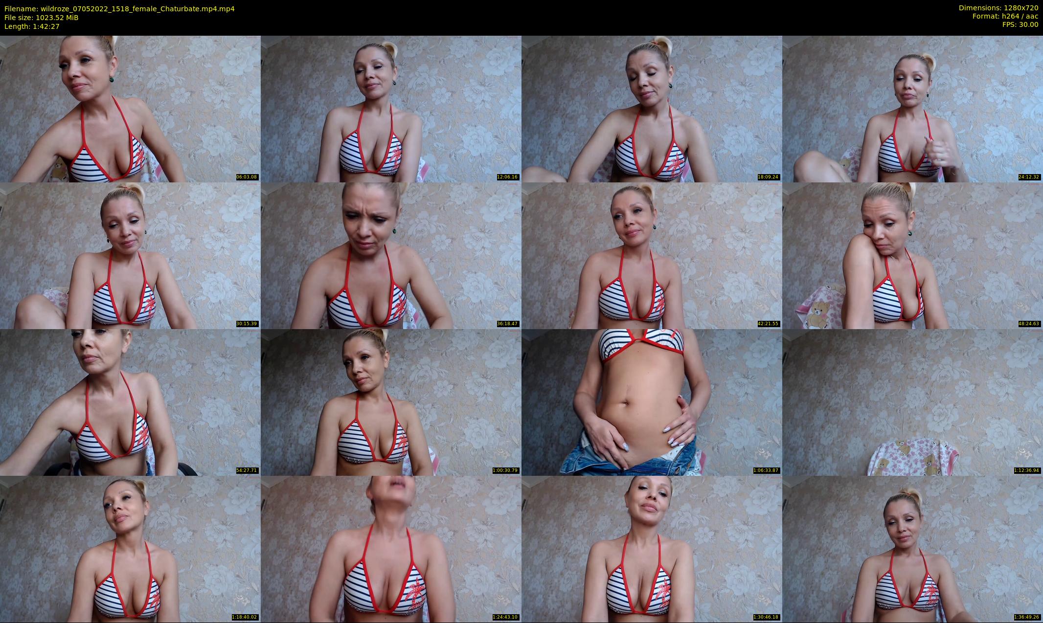 wildroze — 103 minute Chaturbate female cam show recording, 720p, May 7, 2022