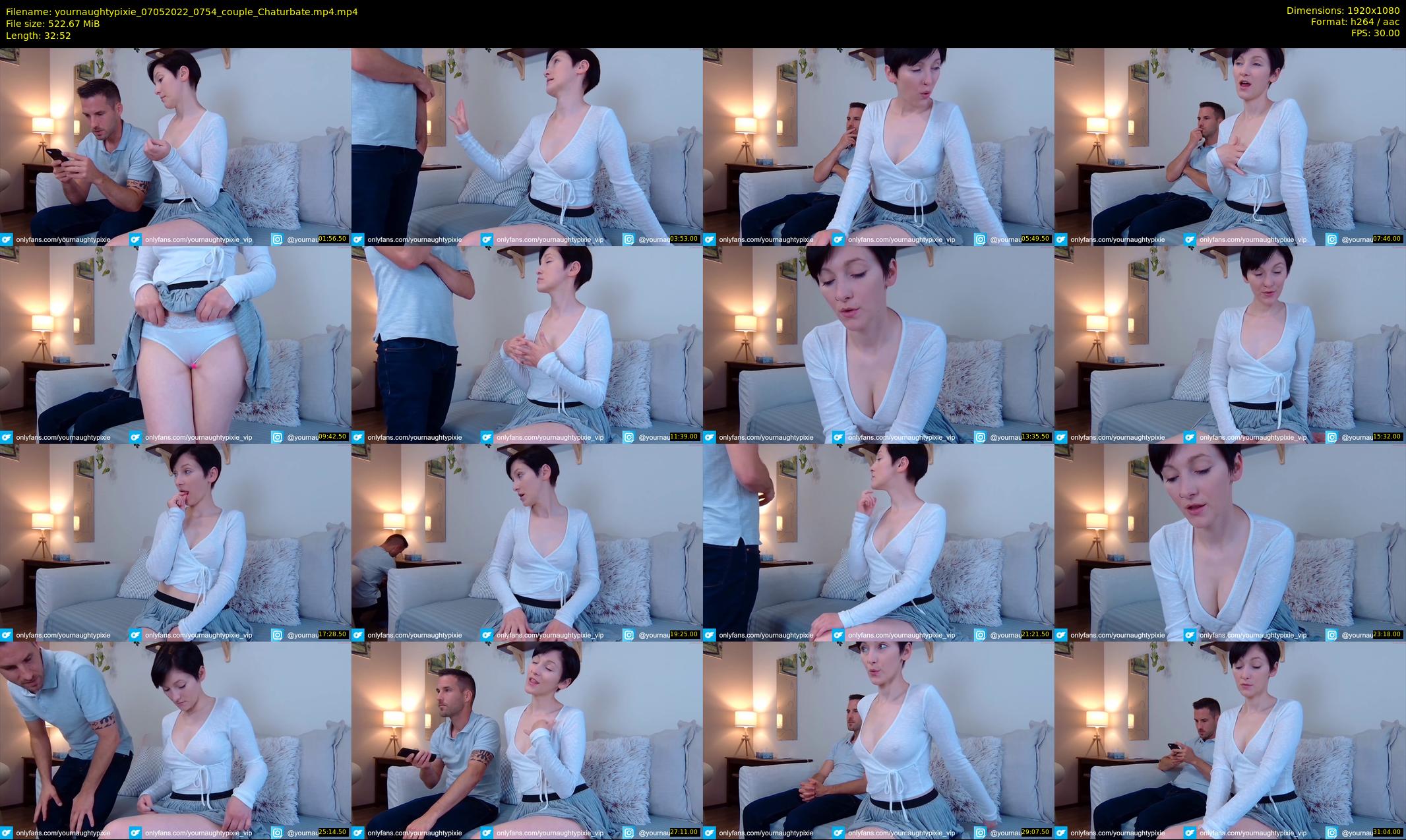 yournaughtypixie — 33 minute Chaturbate couple cam show recording, 1080p, May 7, 2022