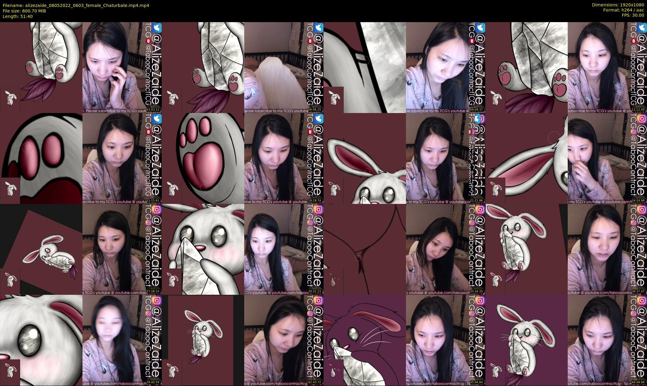 alizezaide — 52 minute Chaturbate female cam show recording, 1080p, May 8, 2022