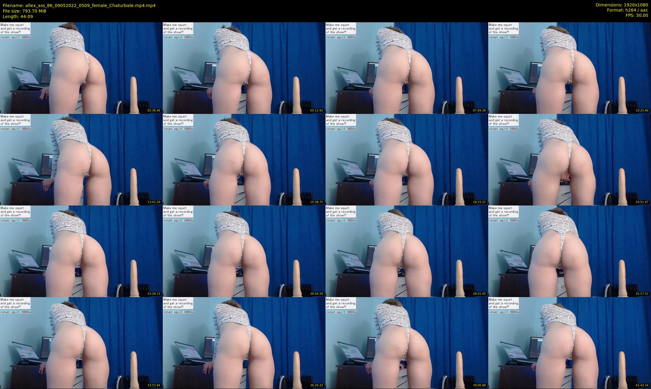 allex_ass_86 — 45 minute Chaturbate female cam show recording, 1080p, May 9, 2022
