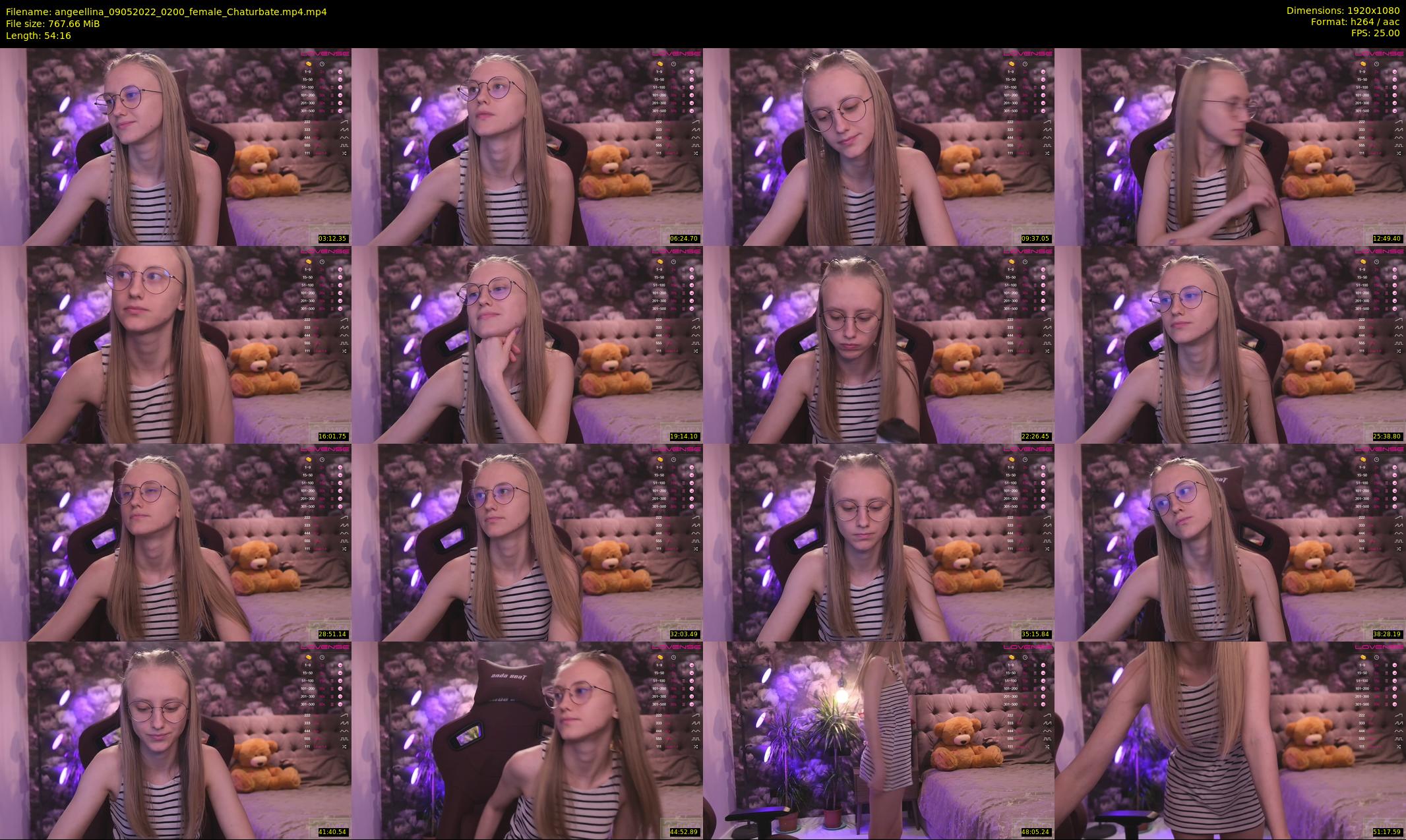 angeellina — 55 minute Chaturbate female cam show recording, 1080p, May 9, 2022
