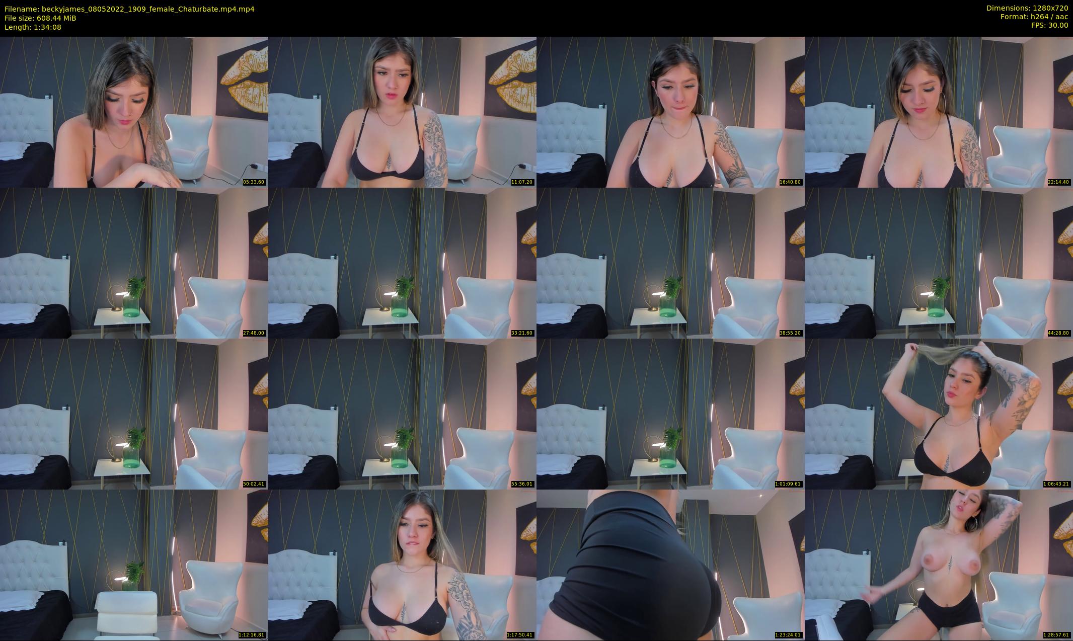 beckyjames — 95 minute Chaturbate female cam show recording, 720p, May 8, 2022