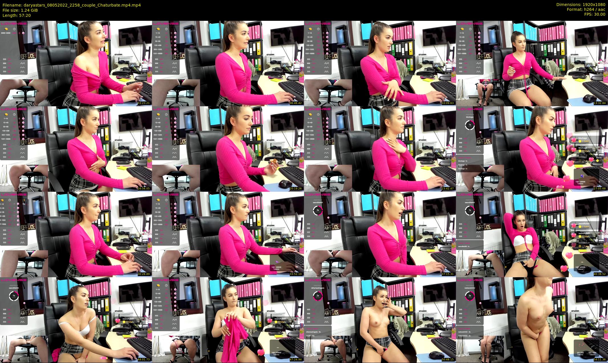 daryastars — 58 minute Chaturbate couple cam show recording, 1080p, May 8, 2022