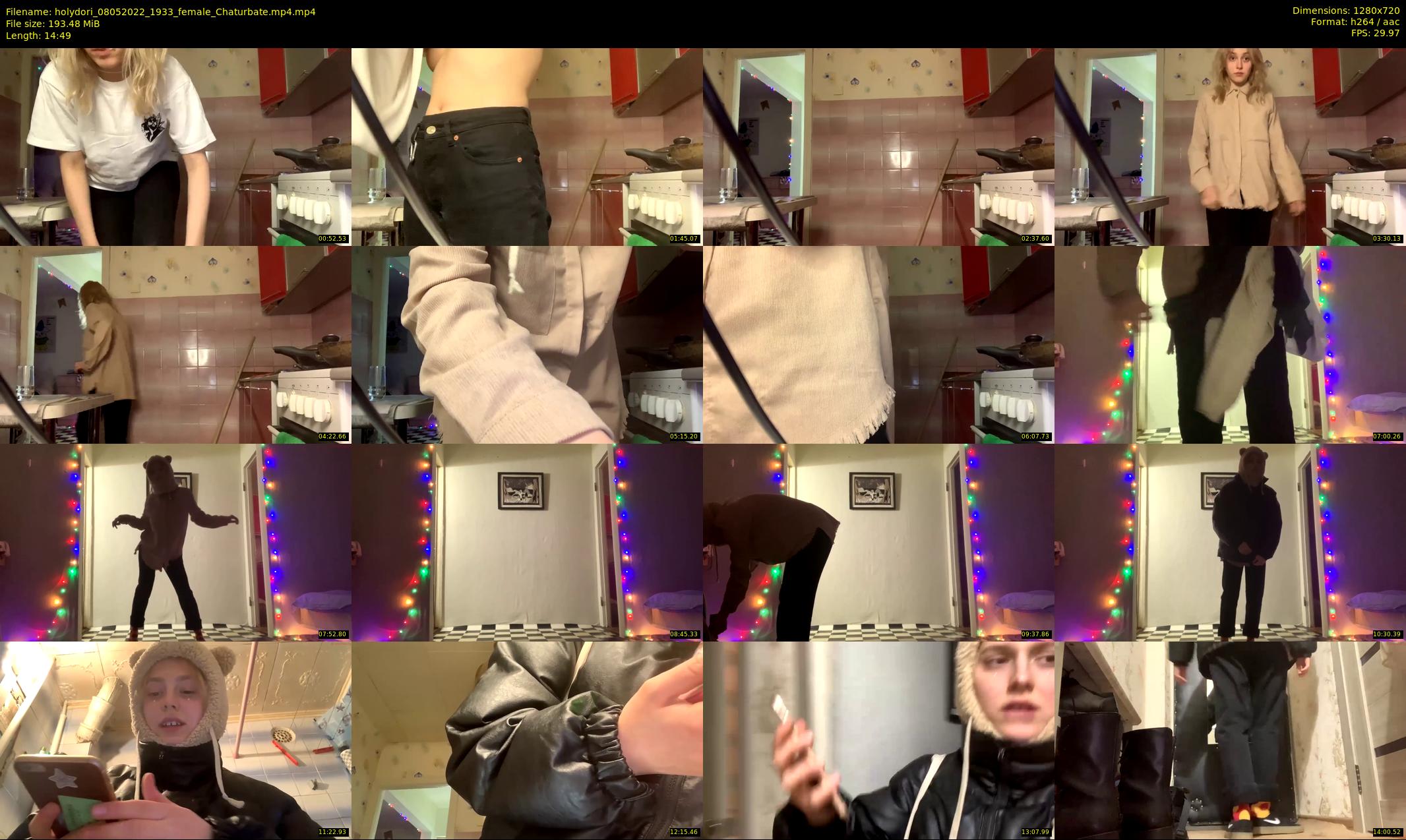 holydori — 15 minute Chaturbate female cam show recording, 720p, May 8, 2022