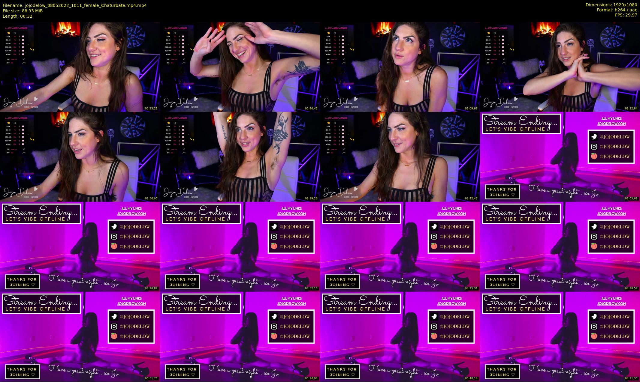 jojodelow — 7 minute Chaturbate female cam show recording, 1080p, May 8, 2022