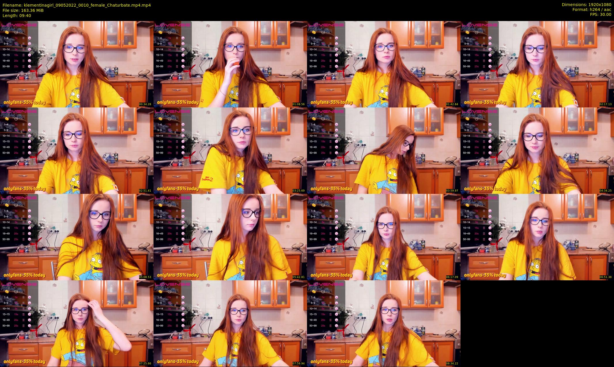 klementinagirl — 10 minute Chaturbate female cam show recording, 1080p, May 9, 2022