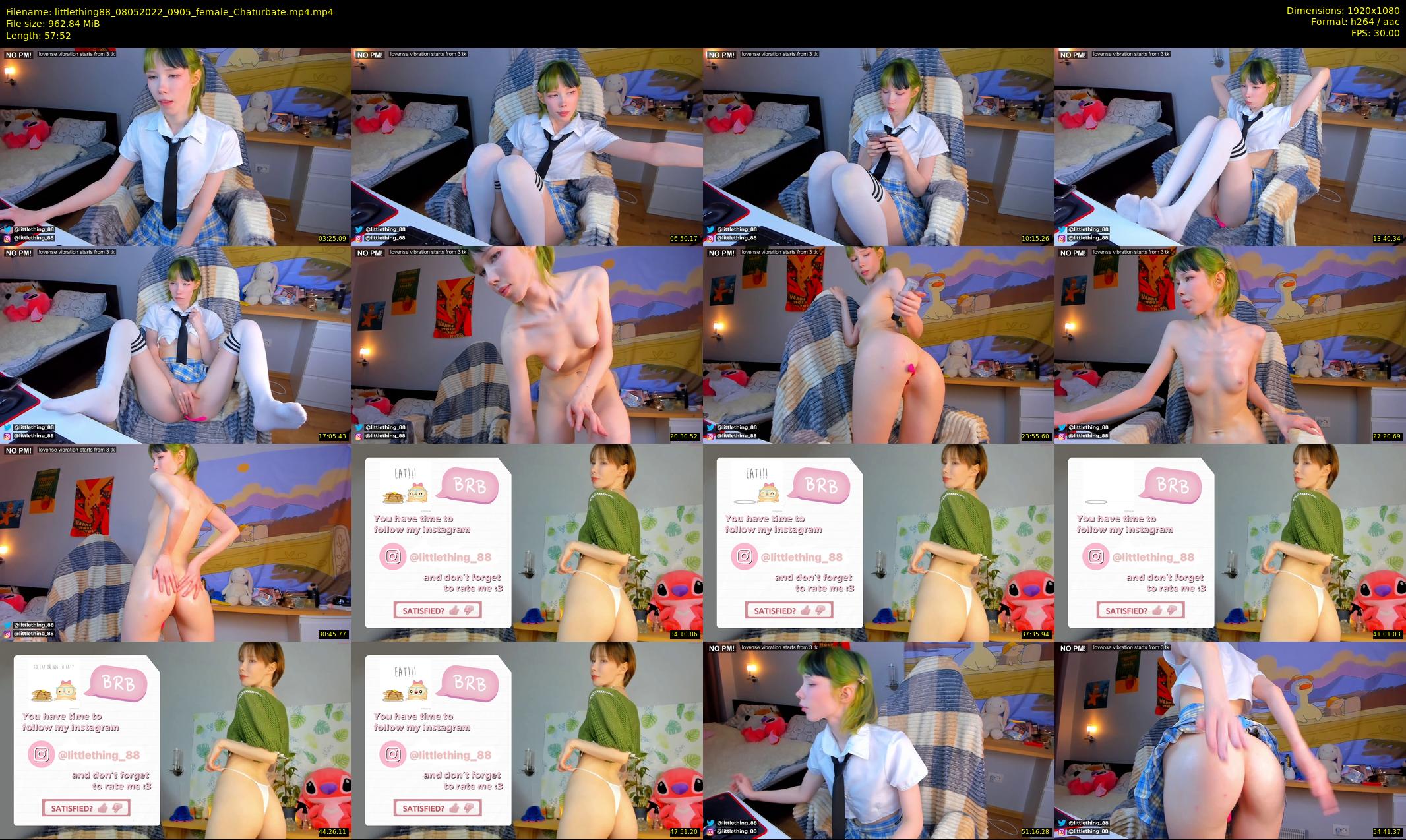 littlething88 — 58 minute Chaturbate female cam show recording, 1080p, May 8, 2022