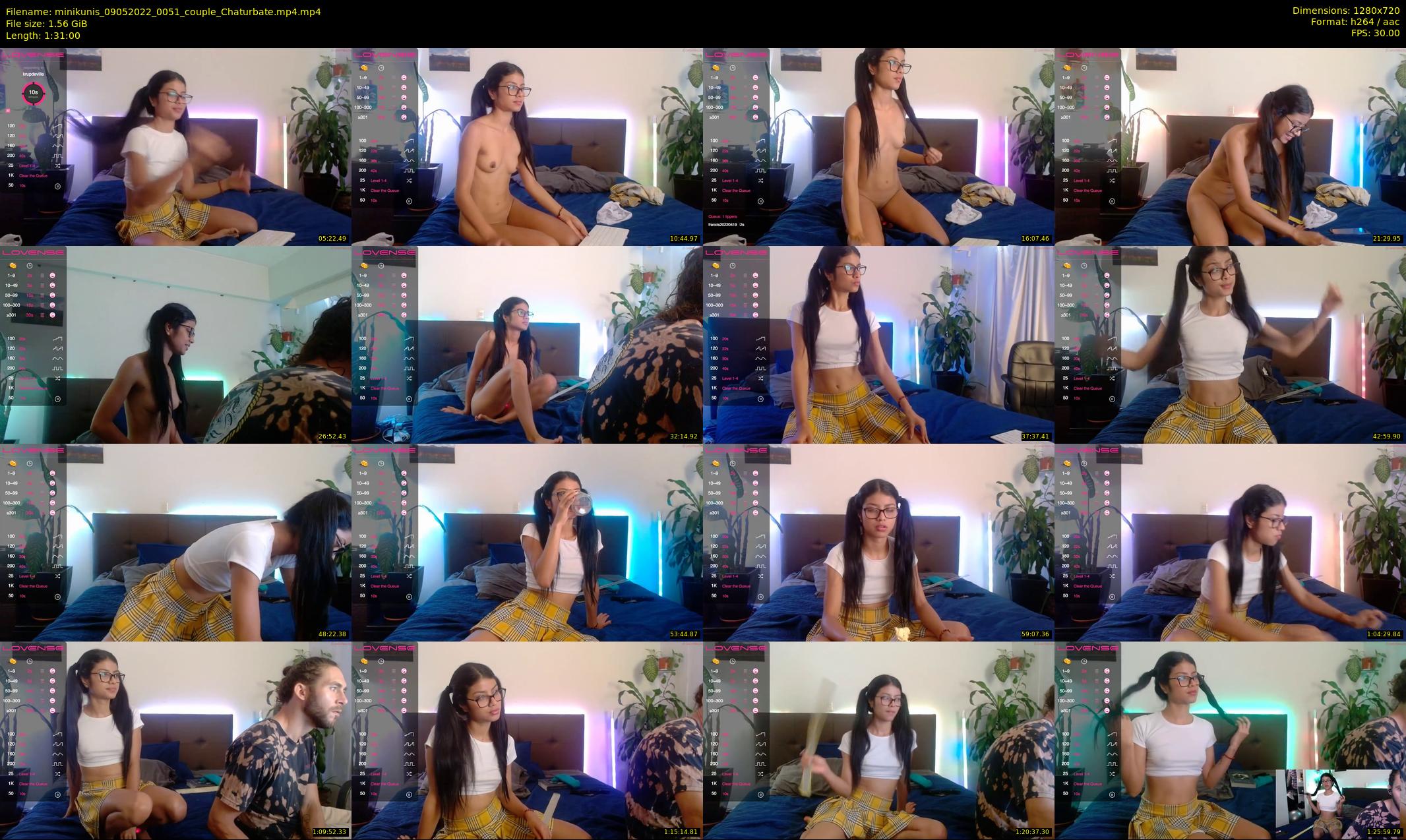 minikunis — 91 minute Chaturbate couple cam show recording, 720p, May 9, 2022