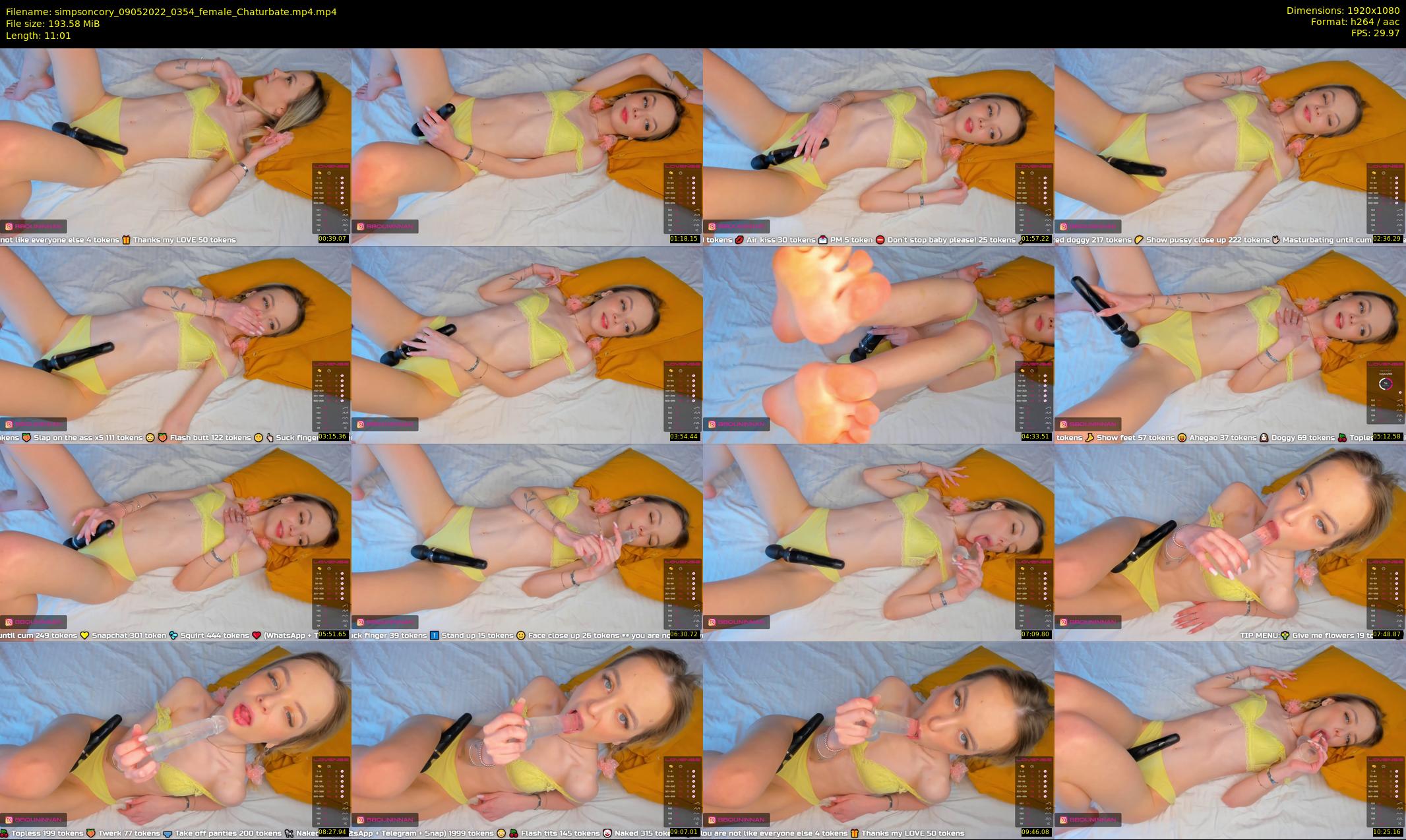simpsoncory — 12 minute Chaturbate female cam show recording, 1080p, May 9, 2022