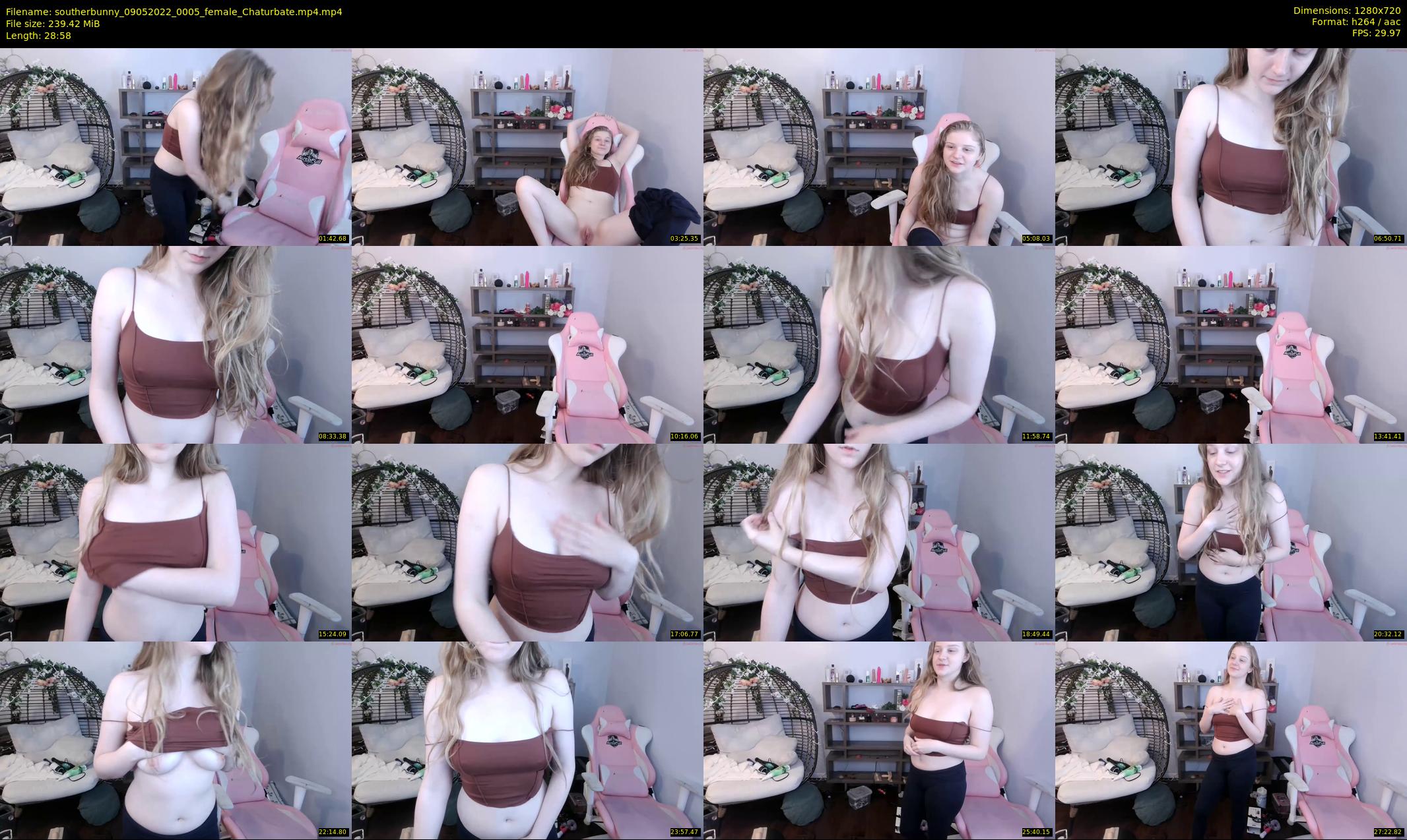 southerbunny — 29 minute Chaturbate female cam show recording, 720p, May 9, 2022