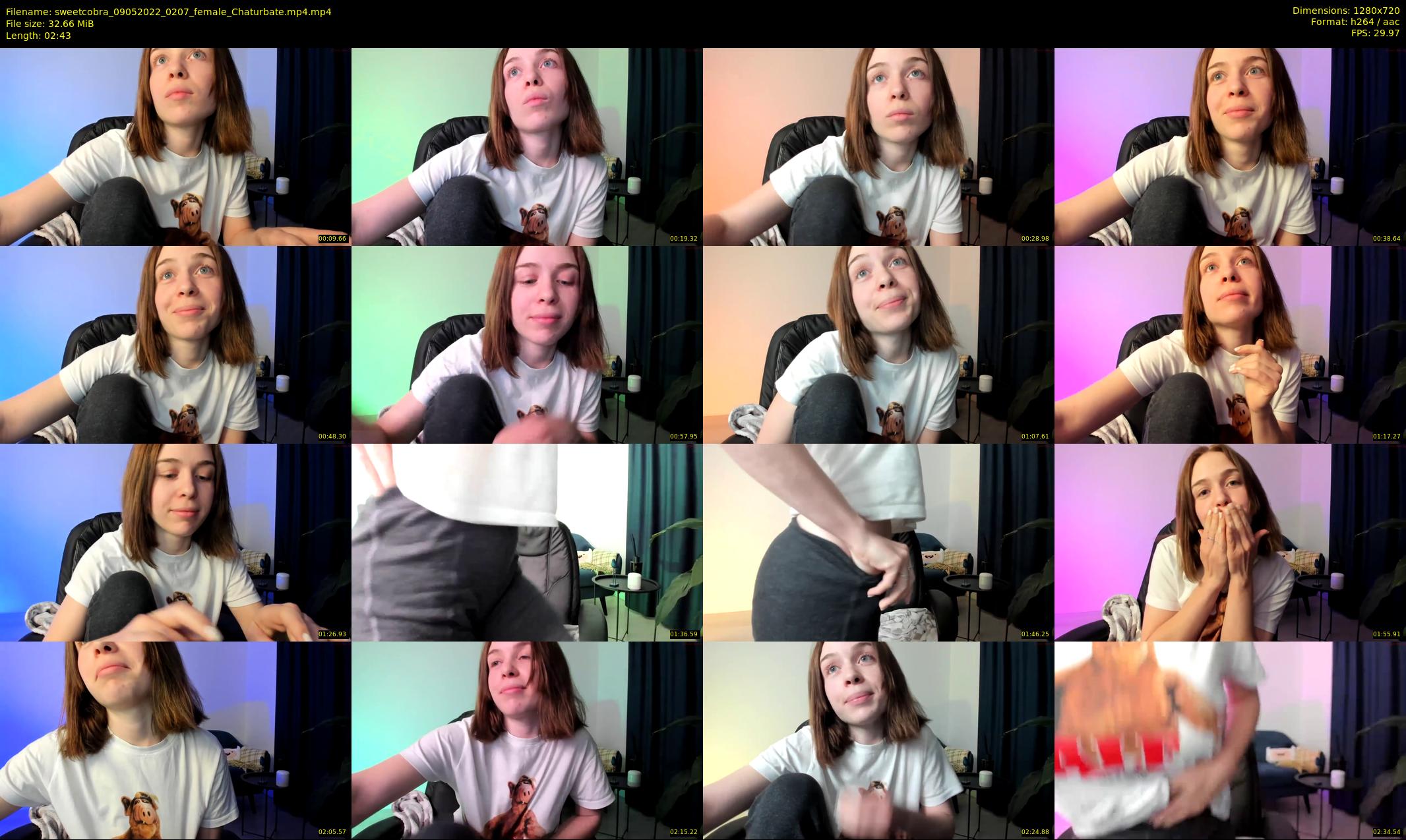sweetcobra — 3 minute Chaturbate female cam show recording, 720p, May 9, 2022