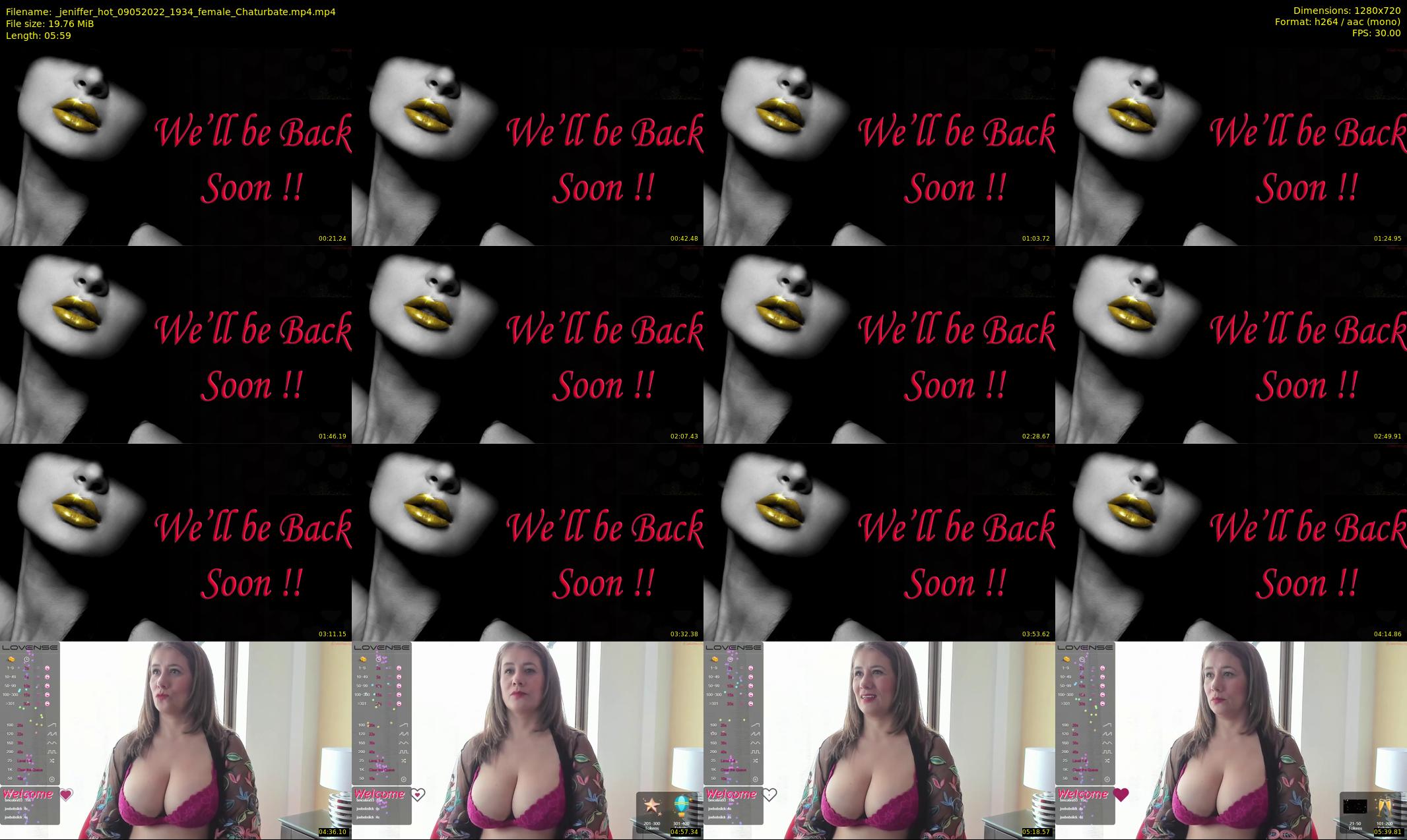 _jeniffer_hot — 6 minute Chaturbate female cam show recording, 720p, May 9, 2022
