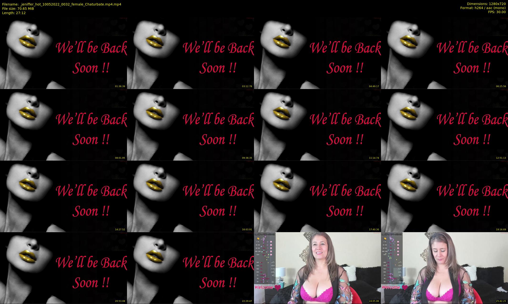 _jeniffer_hot — 28 minute Chaturbate female cam show recording, 720p, May 10, 2022