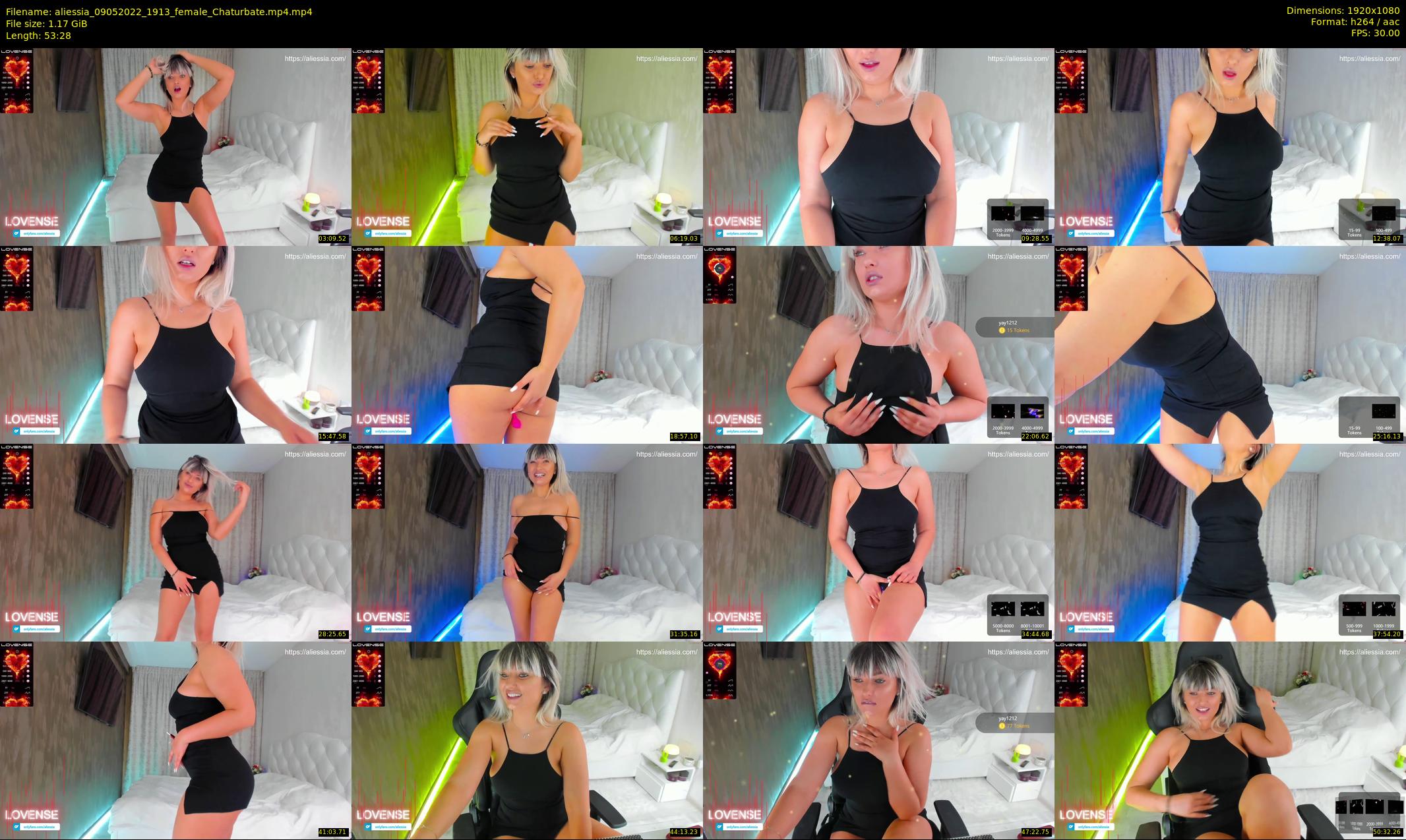aliessia — 54 minute Chaturbate female cam show recording, 1080p, May 9, 2022