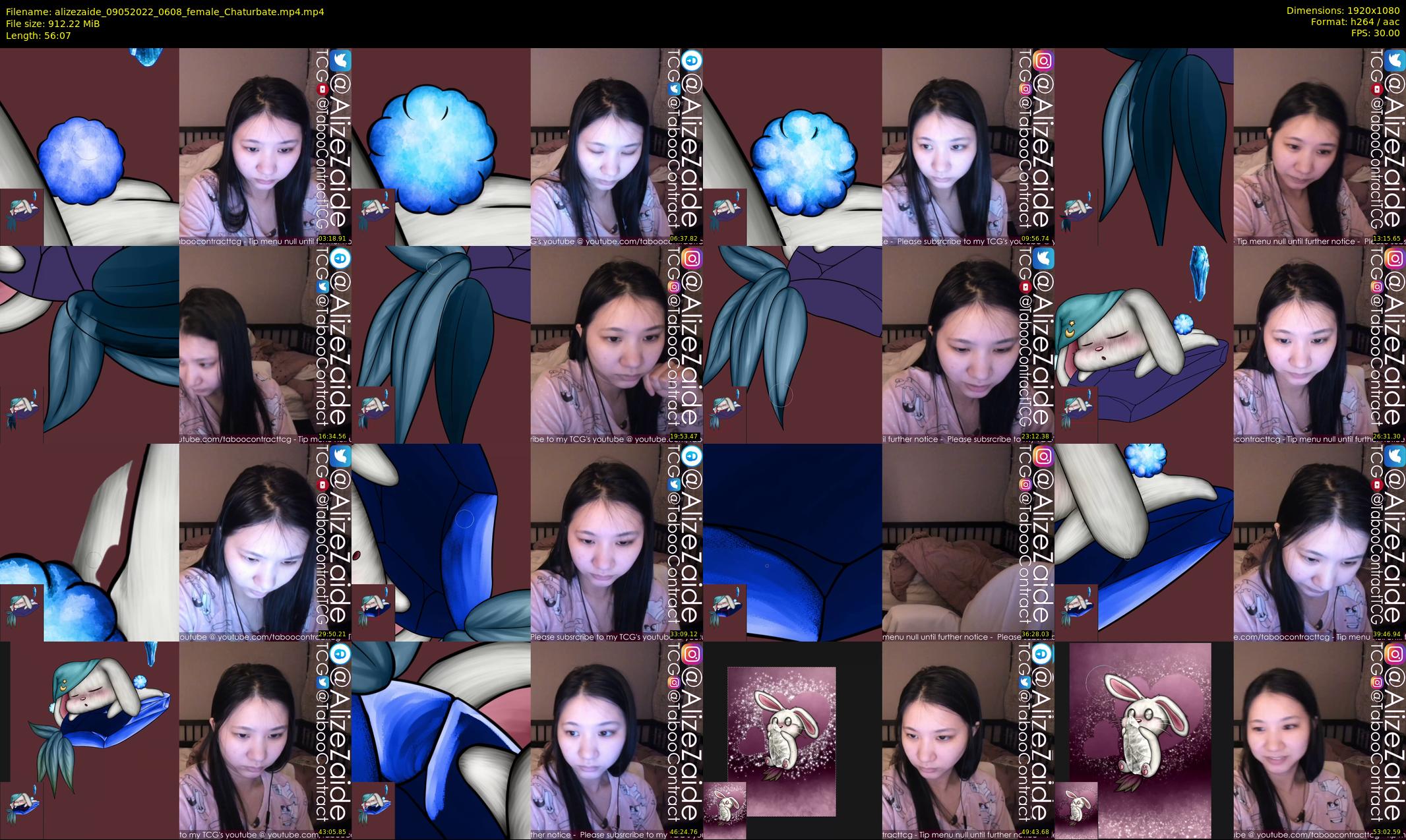 alizezaide — 57 minute Chaturbate female cam show recording, 1080p, May 9, 2022