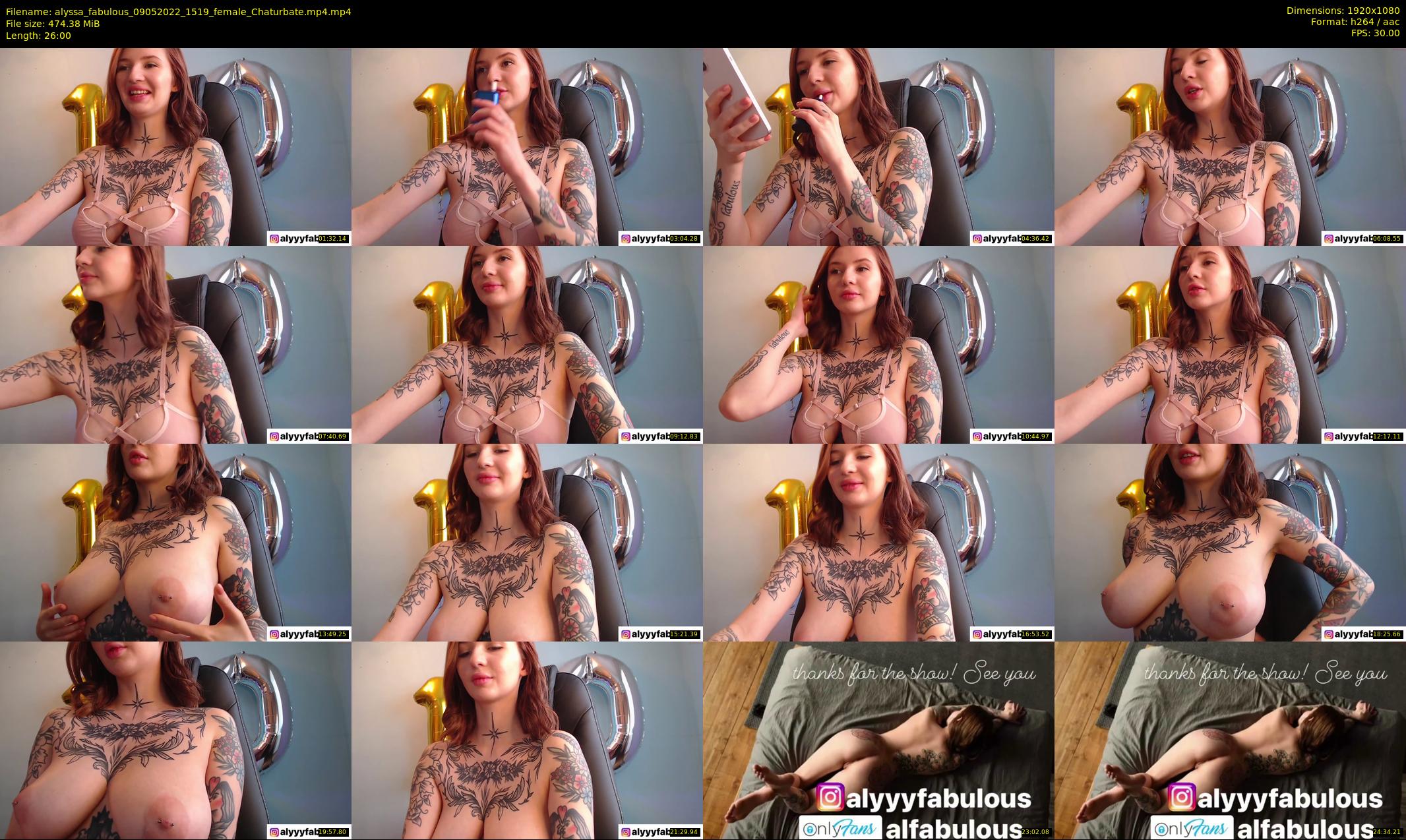 alyssa_fabulous — 26 minute Chaturbate female cam show recording, 1080p, May 9, 2022