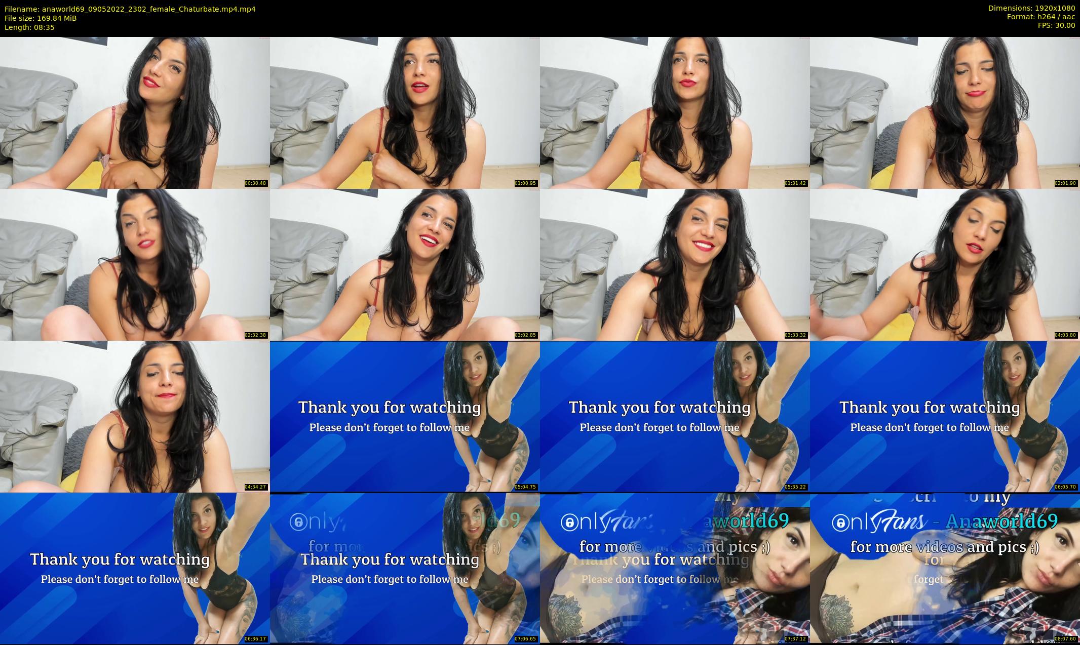 anaworld69 — 9 minute Chaturbate female cam show recording, 1080p, May 9, 2022