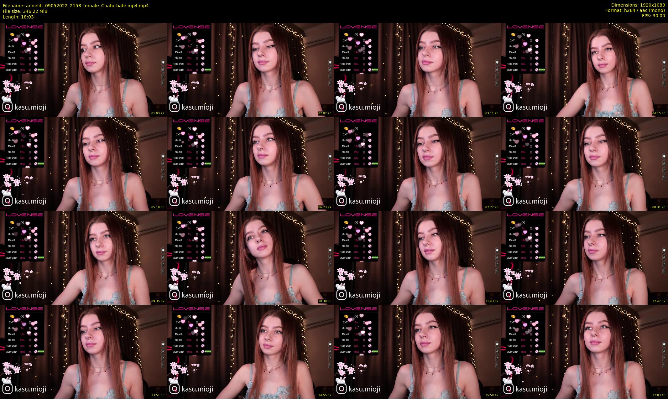 annelitt — 19 minute Chaturbate female cam show recording, 1080p, May 9, 2022
