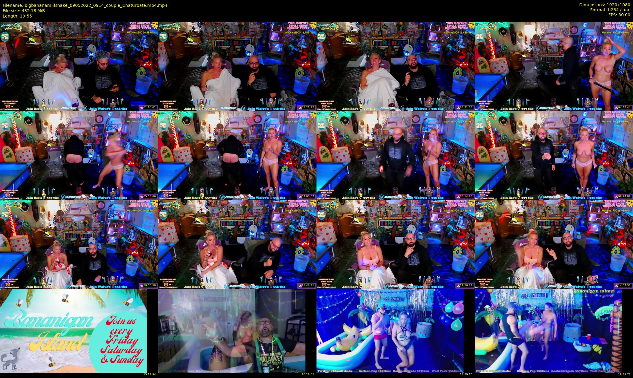 bigbananamilfshake — 20 minute Chaturbate couple cam show recording, 1080p, May 9, 2022