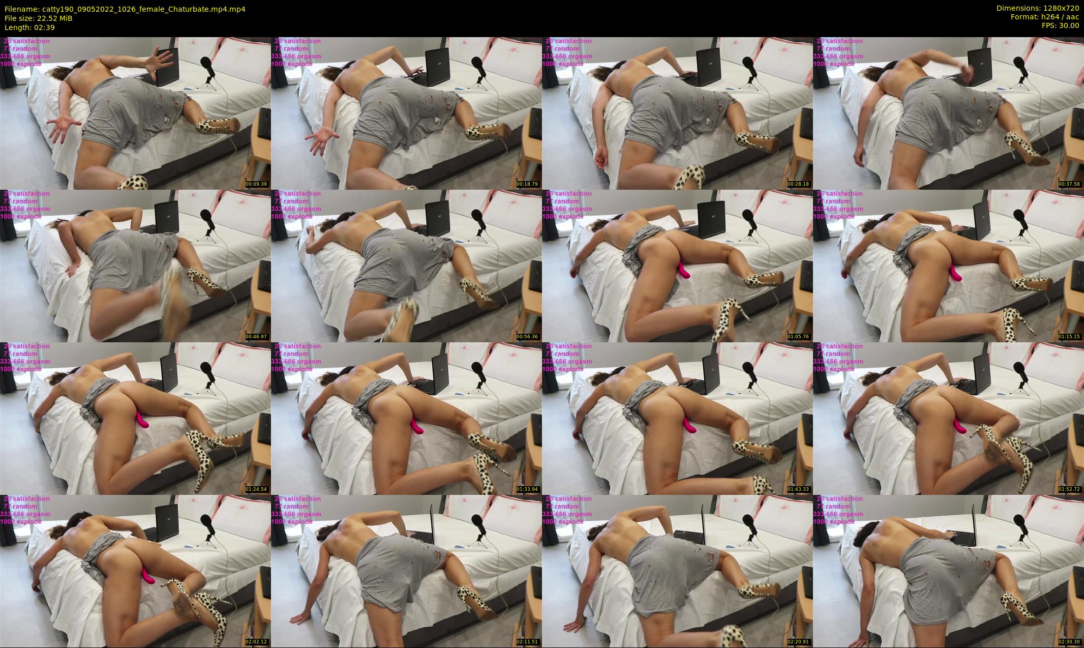 catty190 — 3 minute Chaturbate female cam show recording, 720p, May 9, 2022