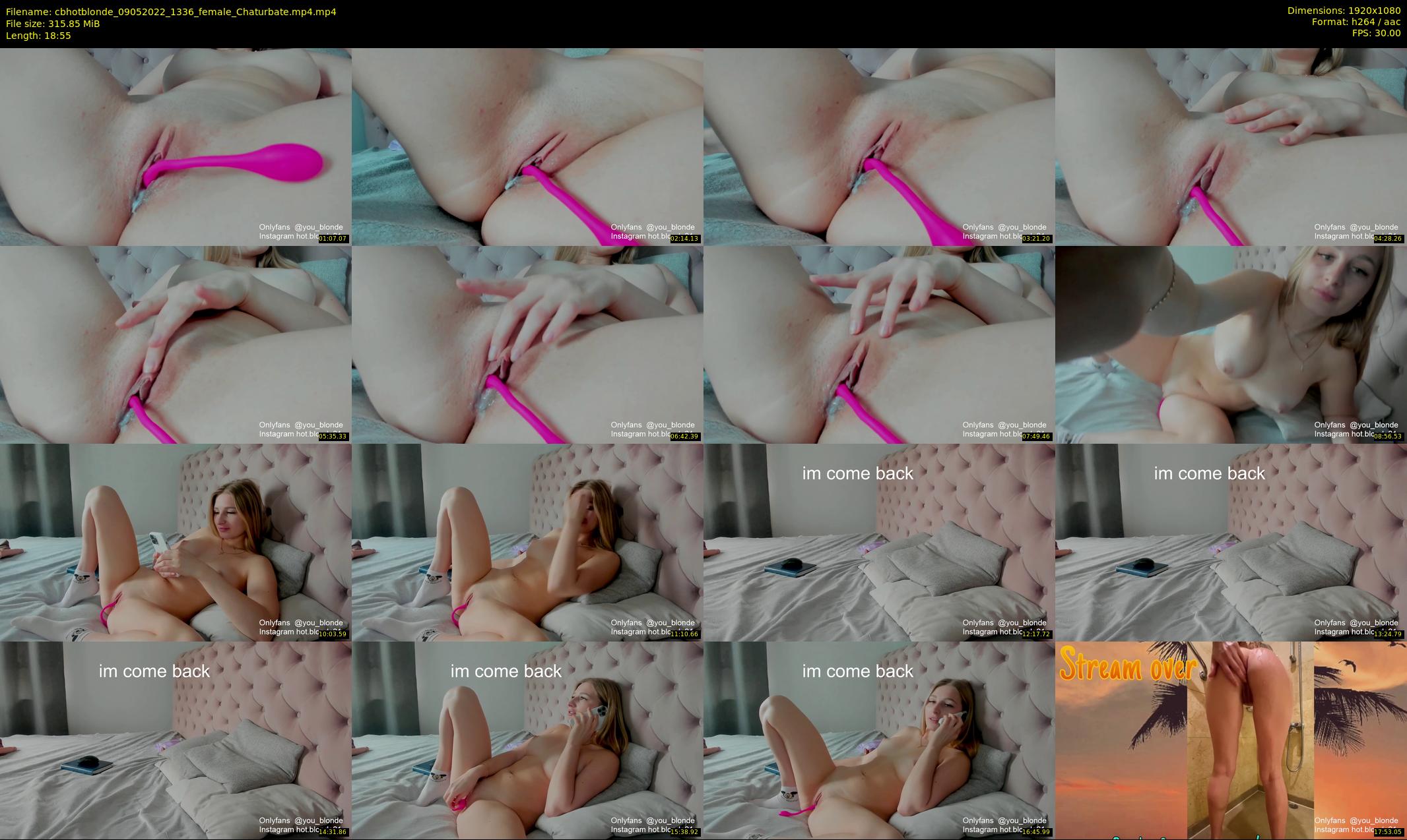 cbhotblonde — 19 minute Chaturbate female cam show recording, 1080p, May 9, 2022