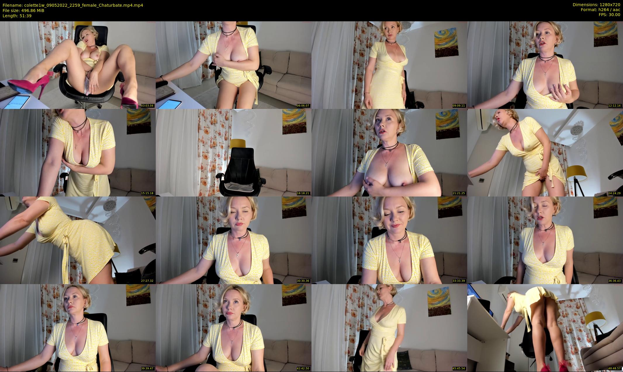 colette1w — 52 minute Chaturbate female cam show recording, 720p, May 9, 2022
