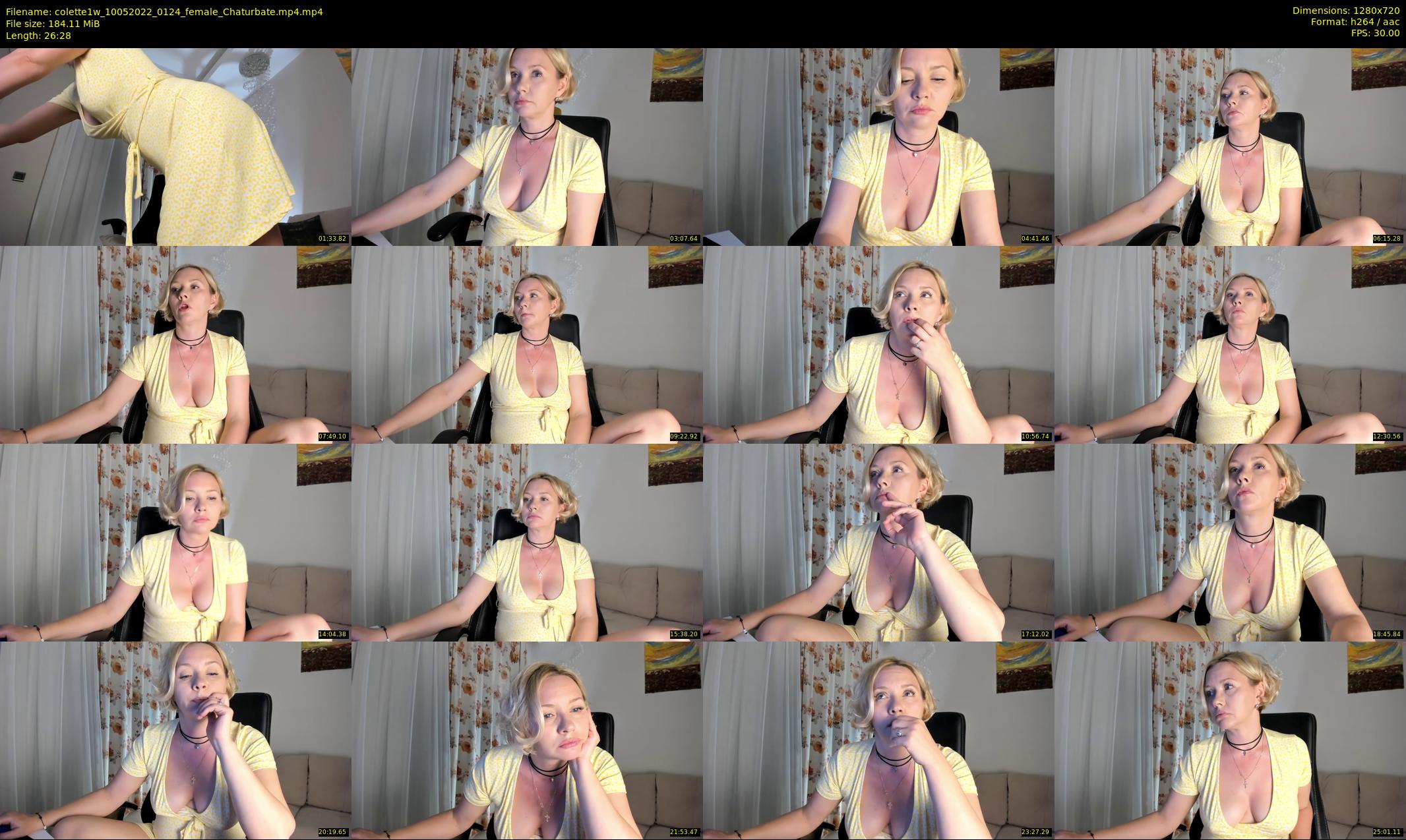 colette1w — 27 minute Chaturbate female cam show recording, 720p, May 10, 2022