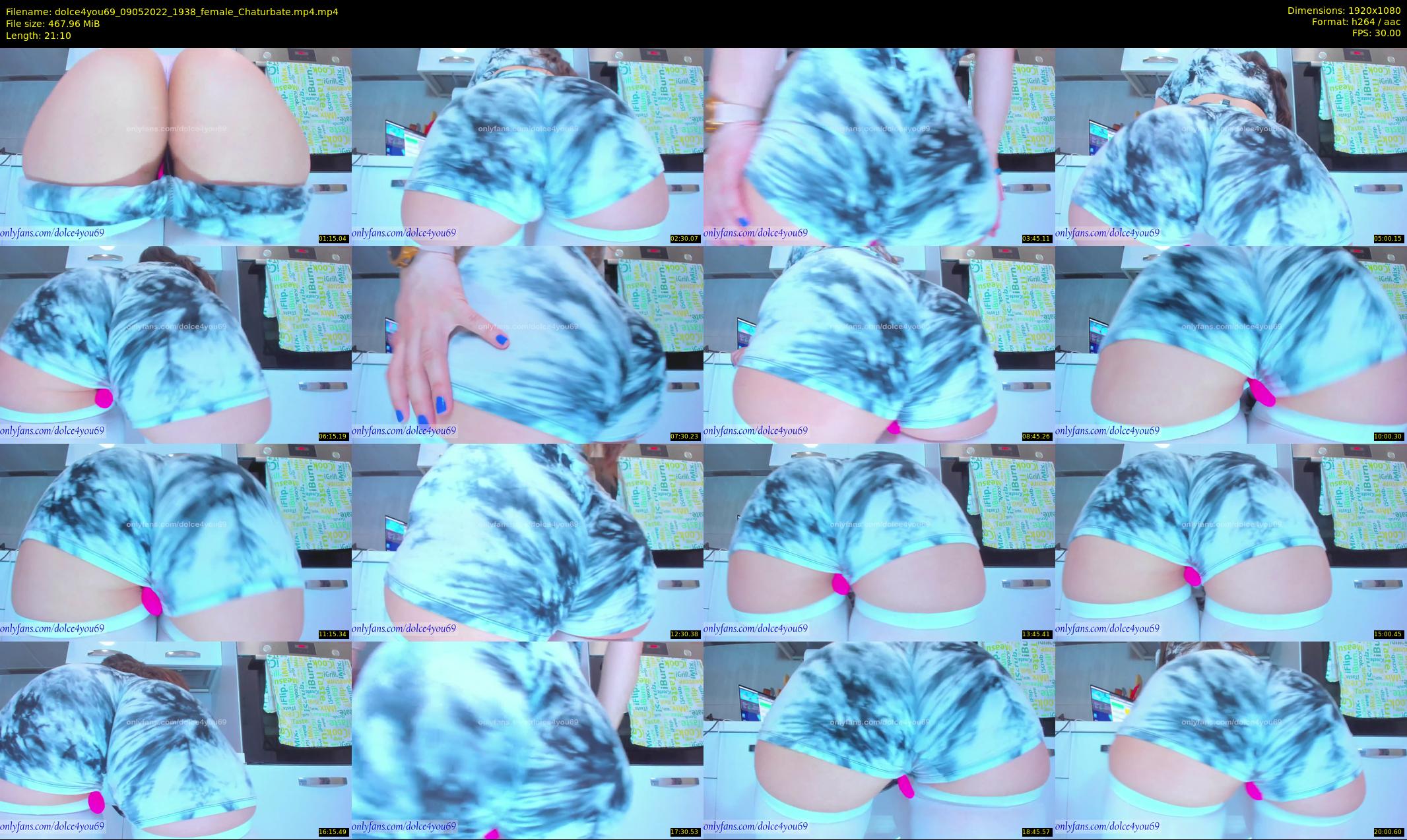 dolce4you69 — 22 minute Chaturbate female cam show recording, 1080p, May 9, 2022