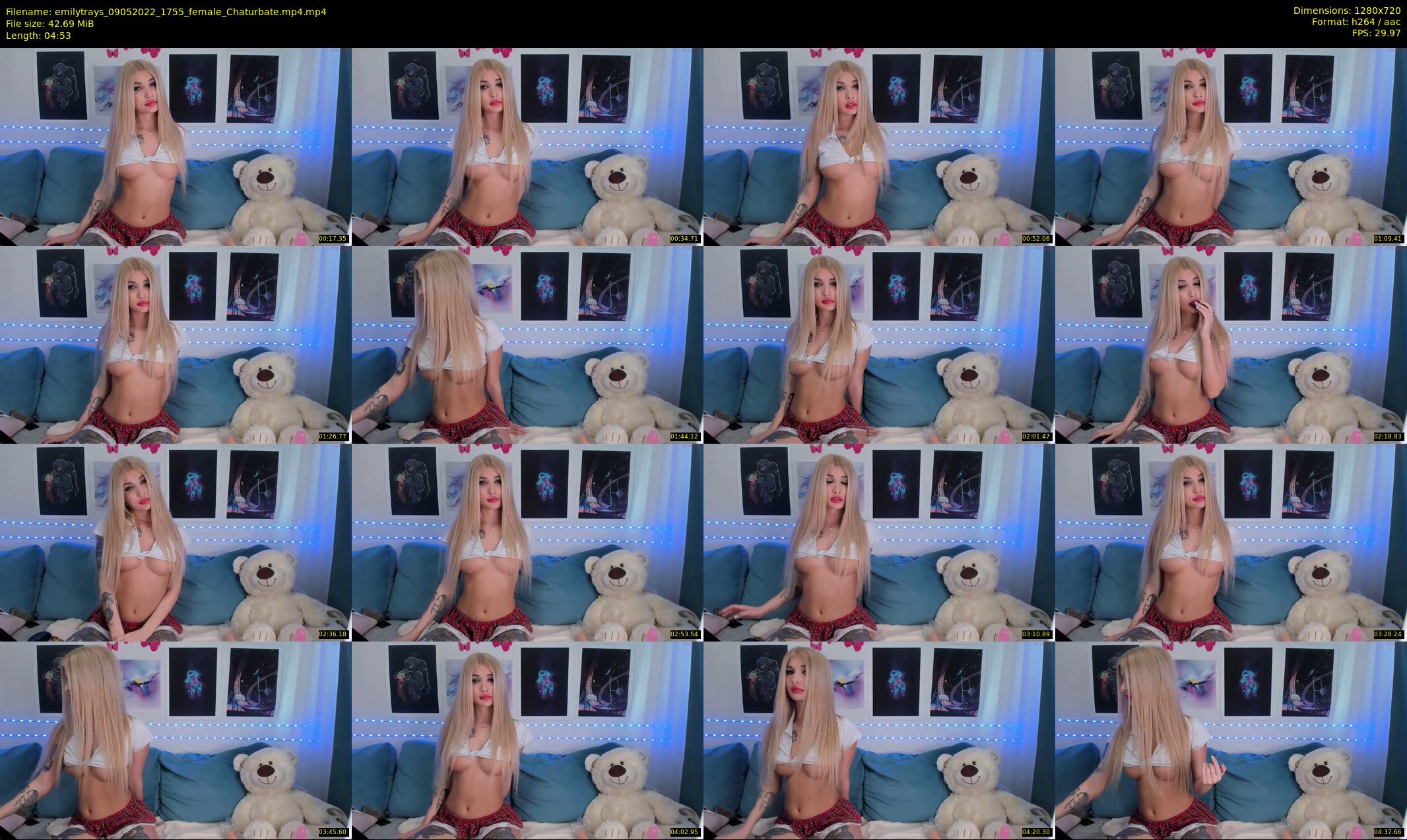emilytrays — 5 minute Chaturbate female cam show recording, 720p, May 9, 2022