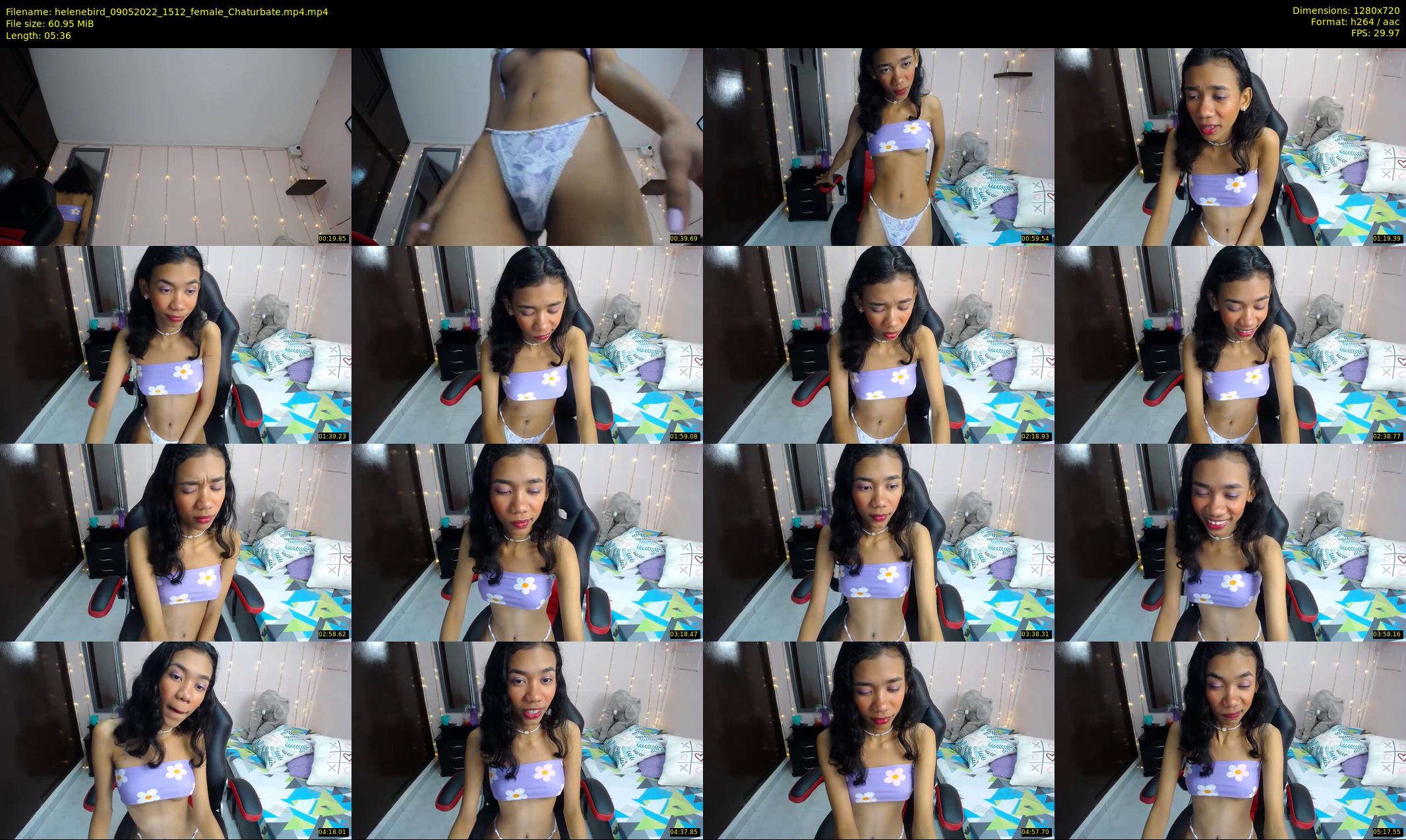 helenebird — 6 minute Chaturbate female cam show recording, 720p, May 9, 2022