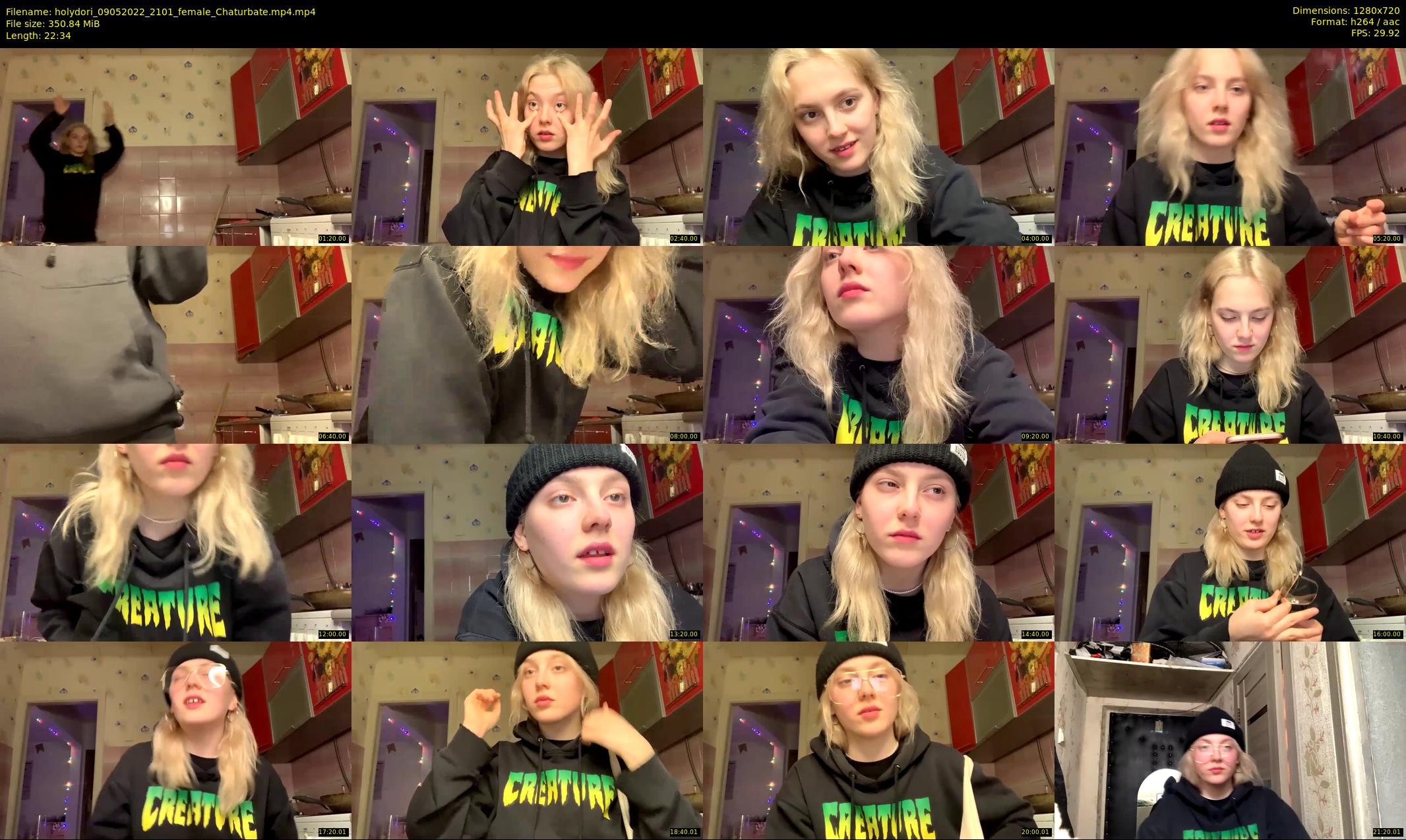 holydori — 23 minute Chaturbate female cam show recording, 720p, May 9, 2022
