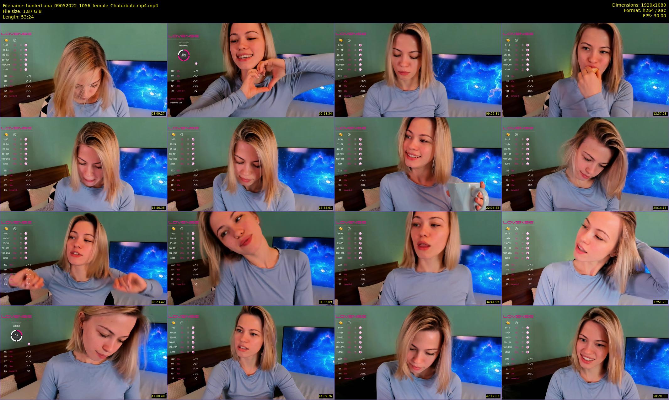huntertiana — 54 minute Chaturbate female cam show recording, 1080p, May 9, 2022