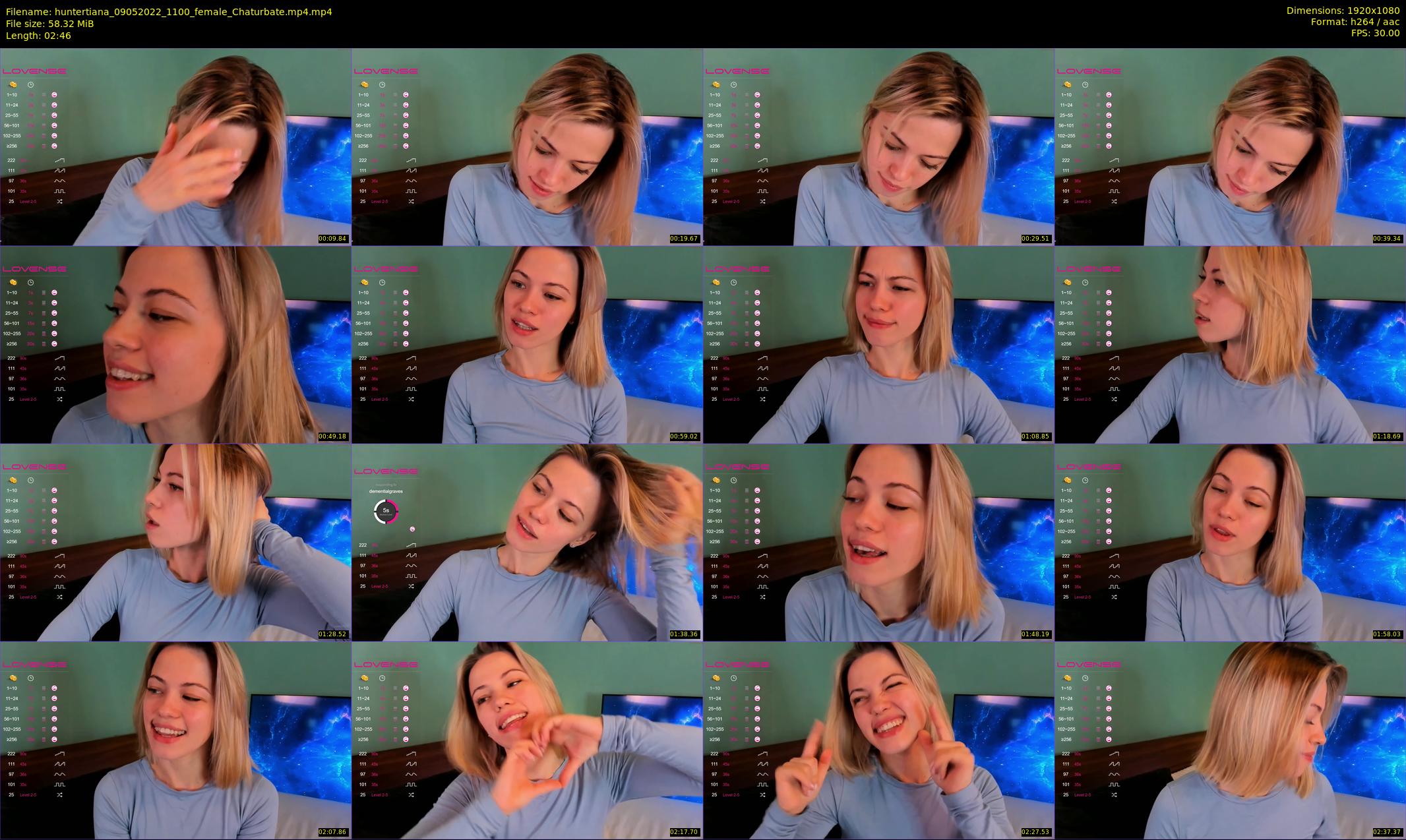 huntertiana — 3 minute Chaturbate female cam show recording, 1080p, May 9, 2022