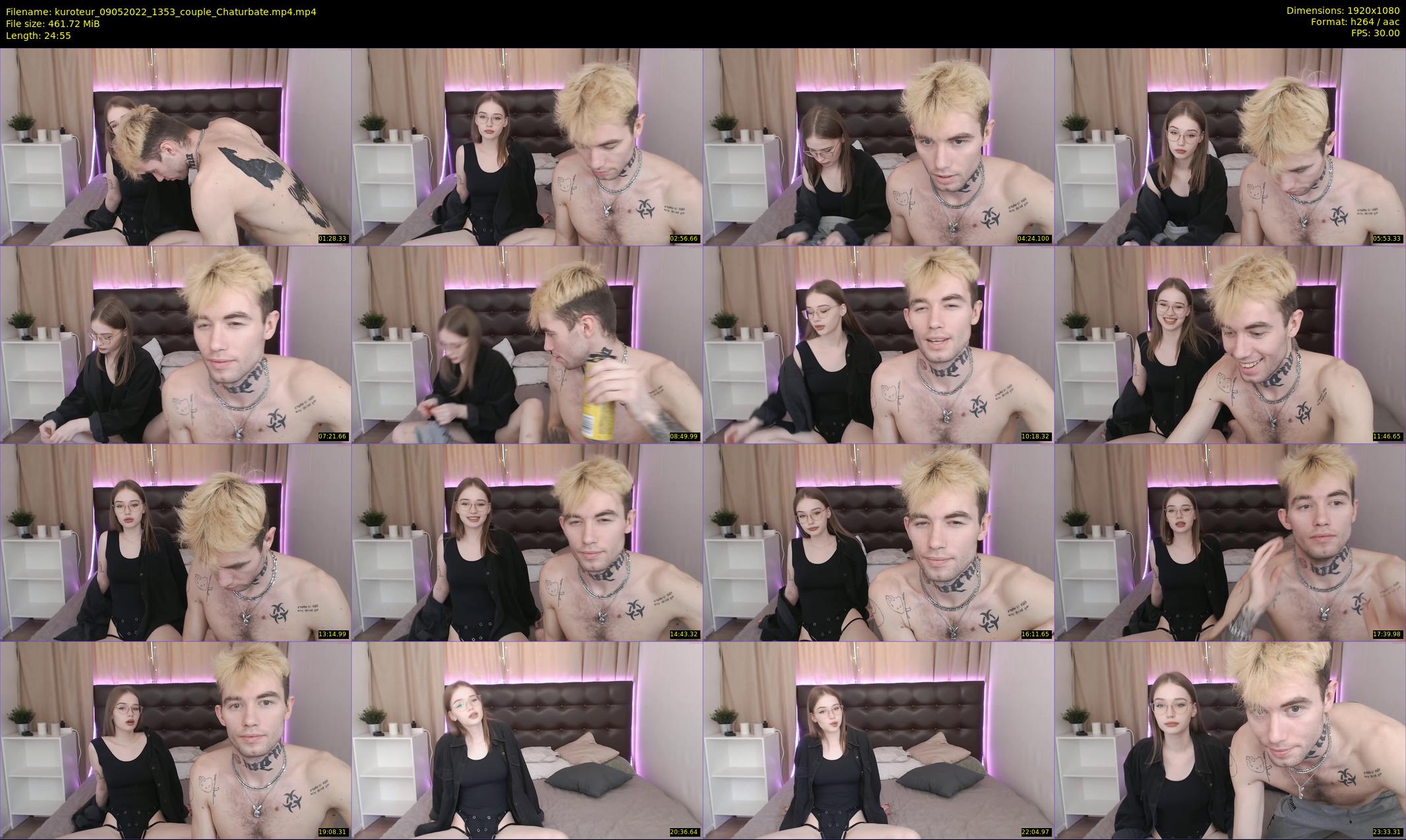 kuroteur — 25 minute Chaturbate couple cam show recording, 1080p, May 9, 2022