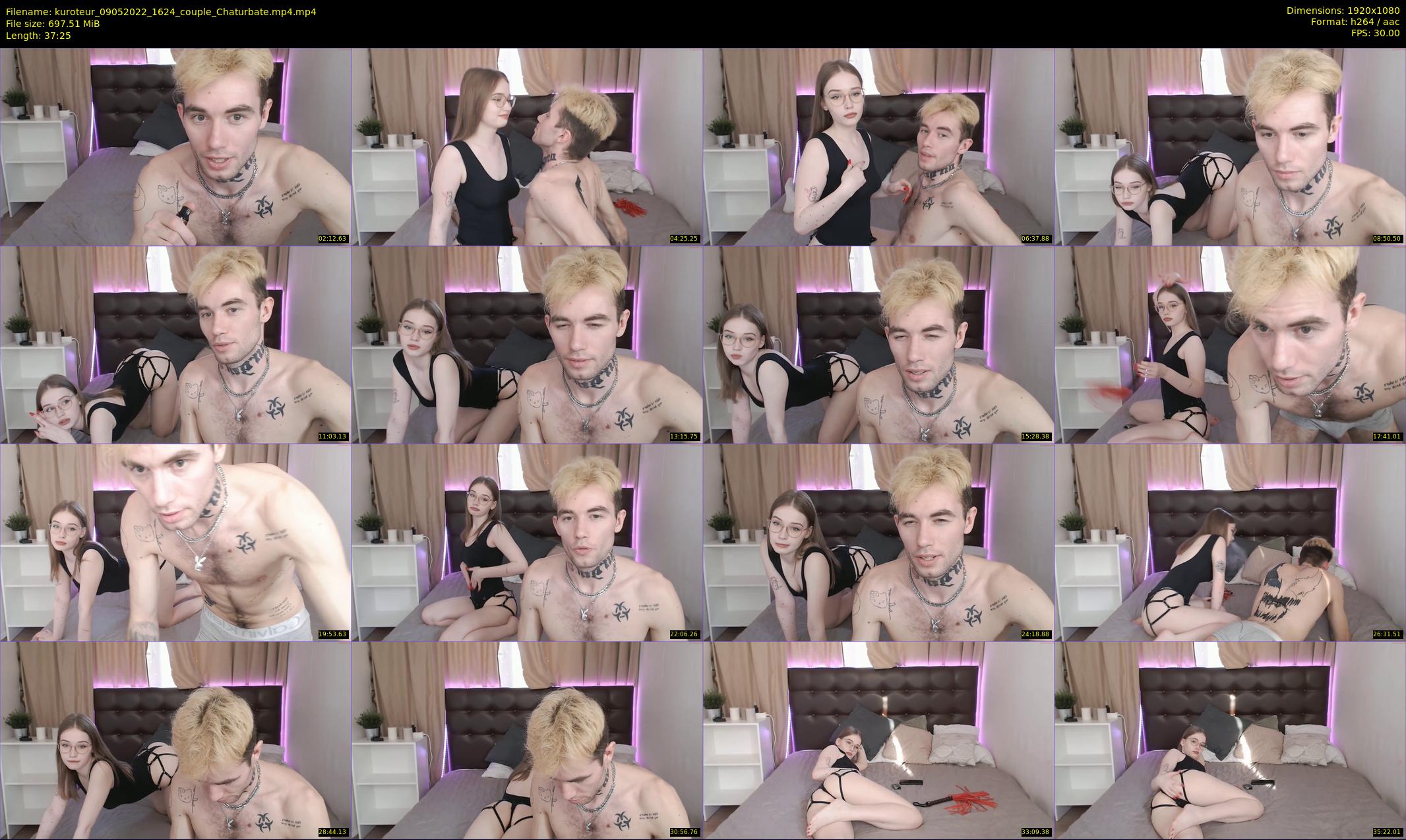 kuroteur — 38 minute Chaturbate couple cam show recording, 1080p, May 9, 2022