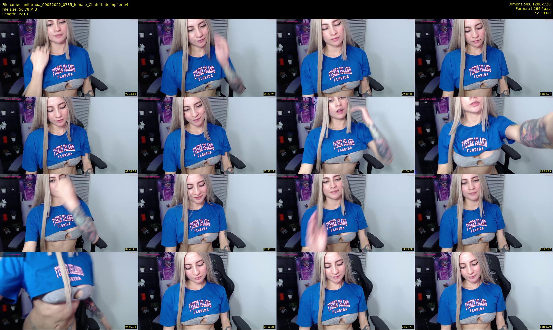 lanitarhoa — 6 minute Chaturbate female cam show recording, 720p, May 9, 2022