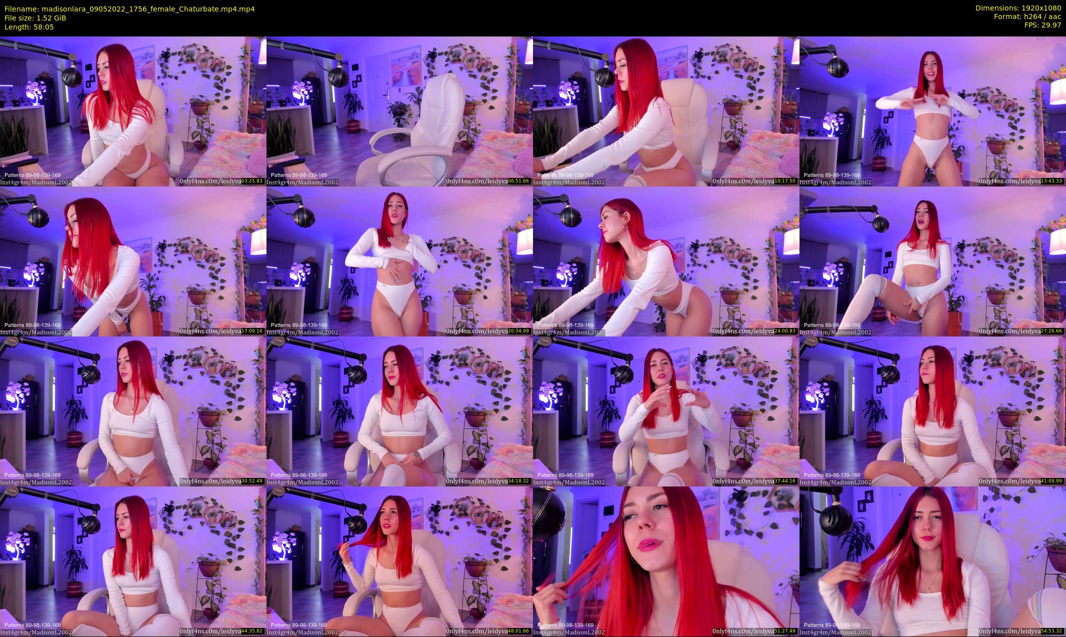 madisonlara — 59 minute Chaturbate female cam show recording, 1080p, May 9, 2022