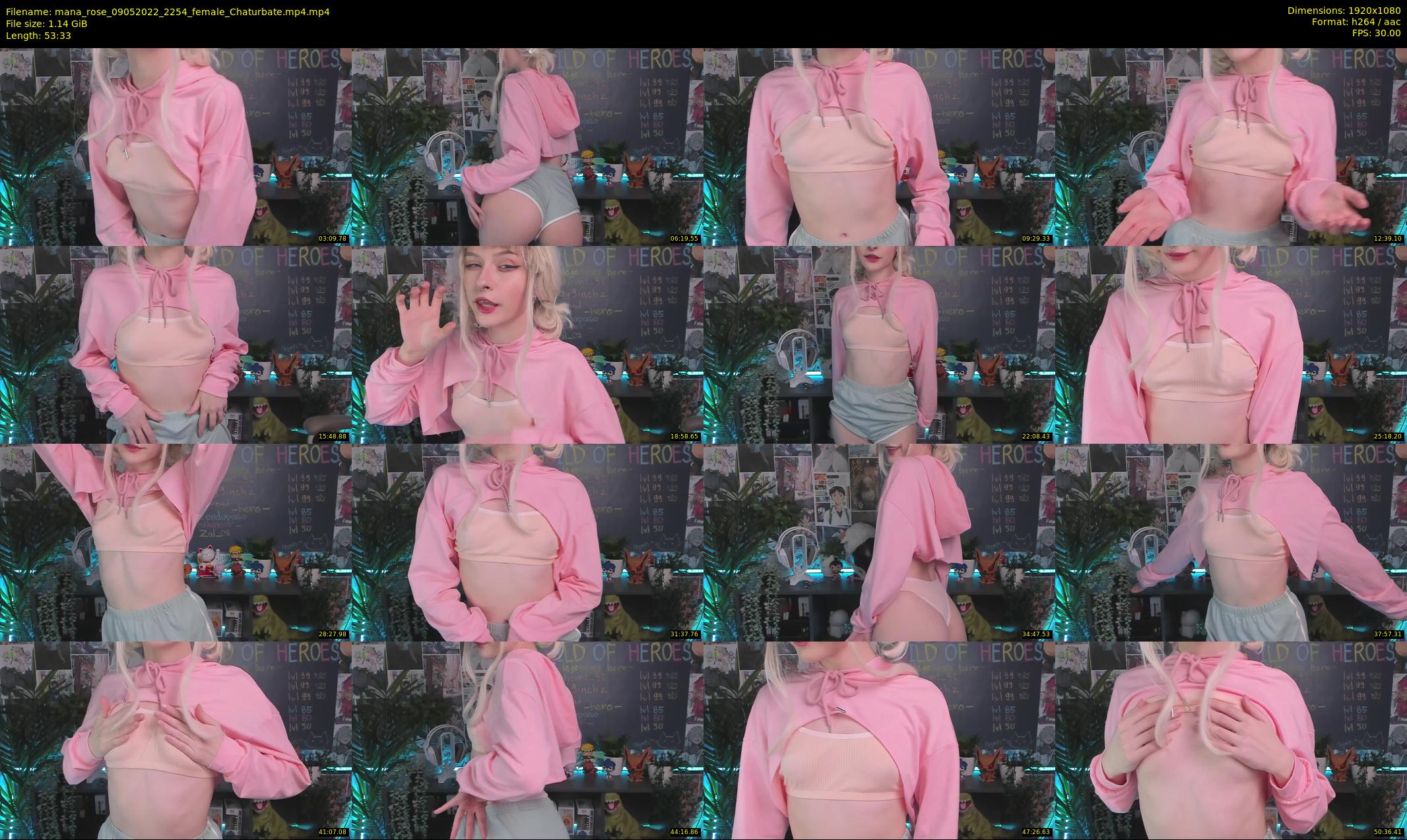 mana_rose — 54 minute Chaturbate female cam show recording, 1080p, May 9, 2022