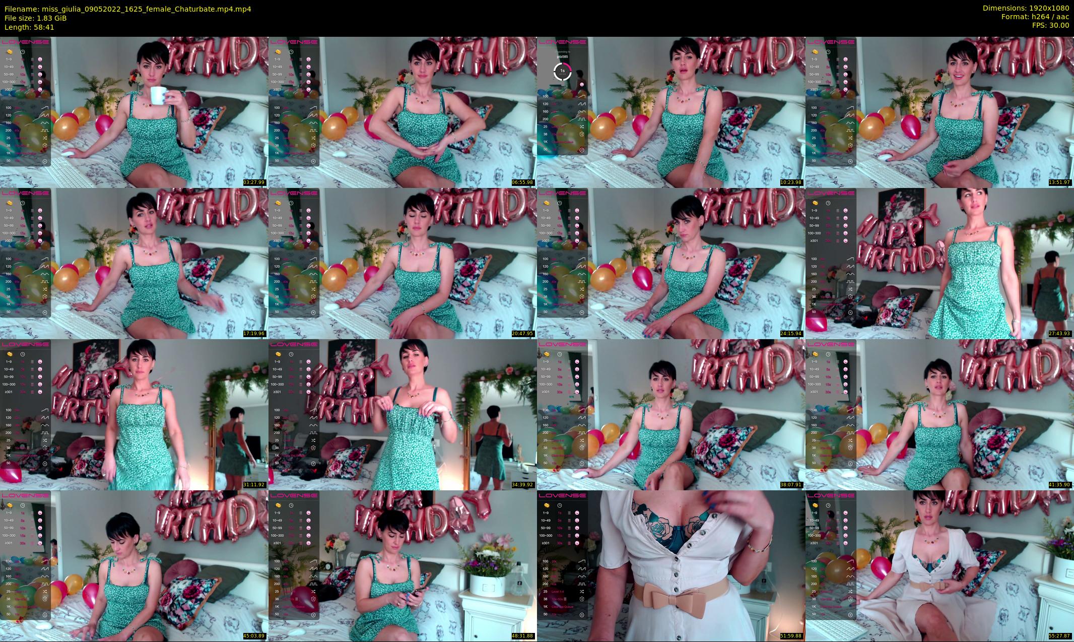 miss_giulia — 59 minute Chaturbate female cam show recording, 1080p, May 9, 2022