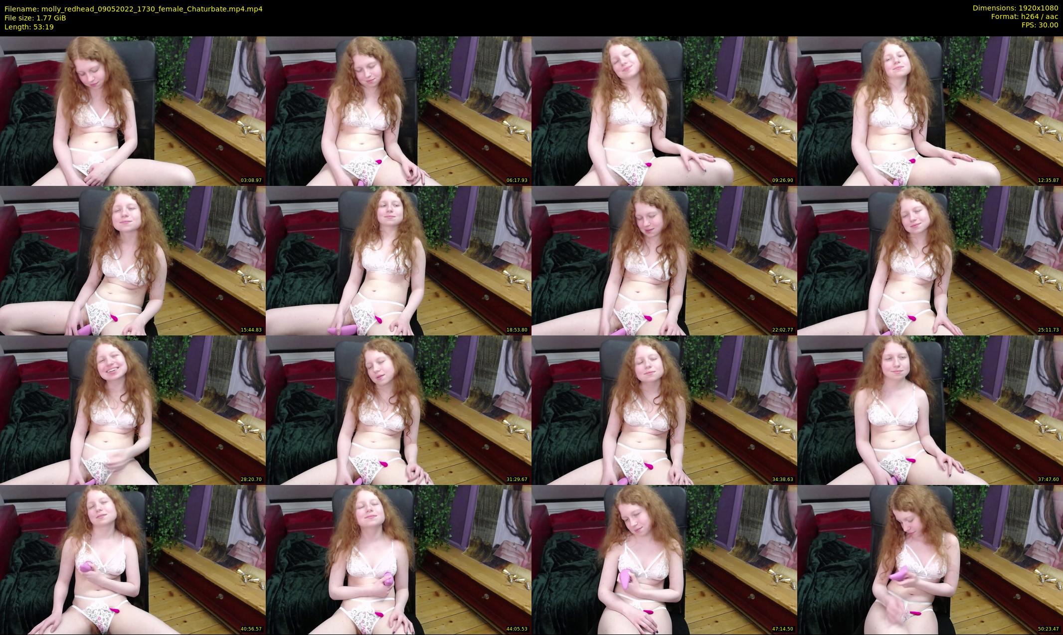 molly_redhead — 54 minute Chaturbate female cam show recording, 1080p, May 9, 2022
