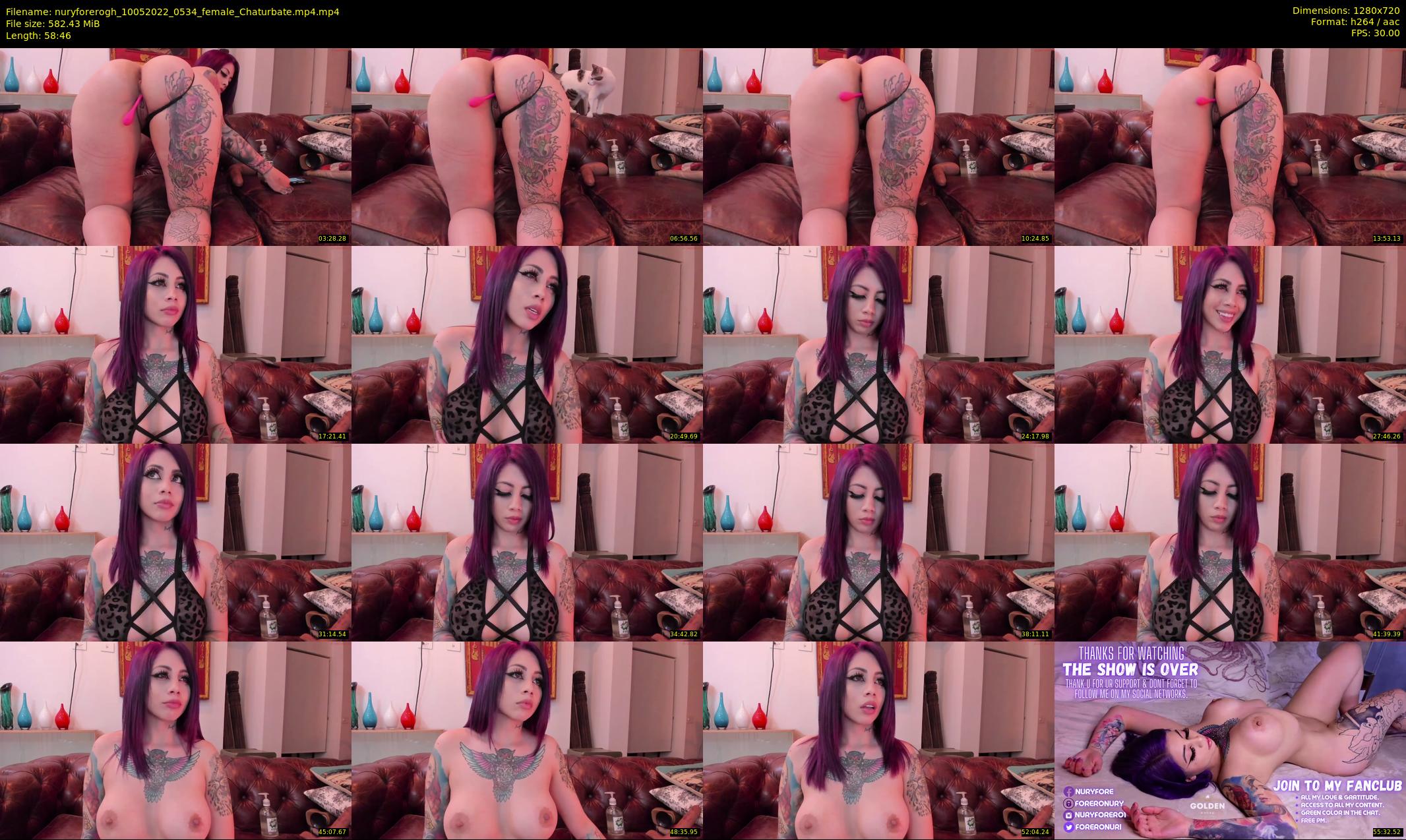 nuryforerogh — 59 minute Chaturbate female cam show recording, 720p, May 10, 2022