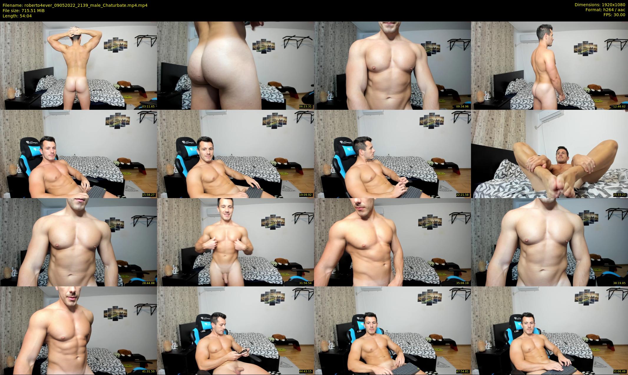 roberto4ever — 55 minute Chaturbate male cam show recording, 1080p, May 9, 2022