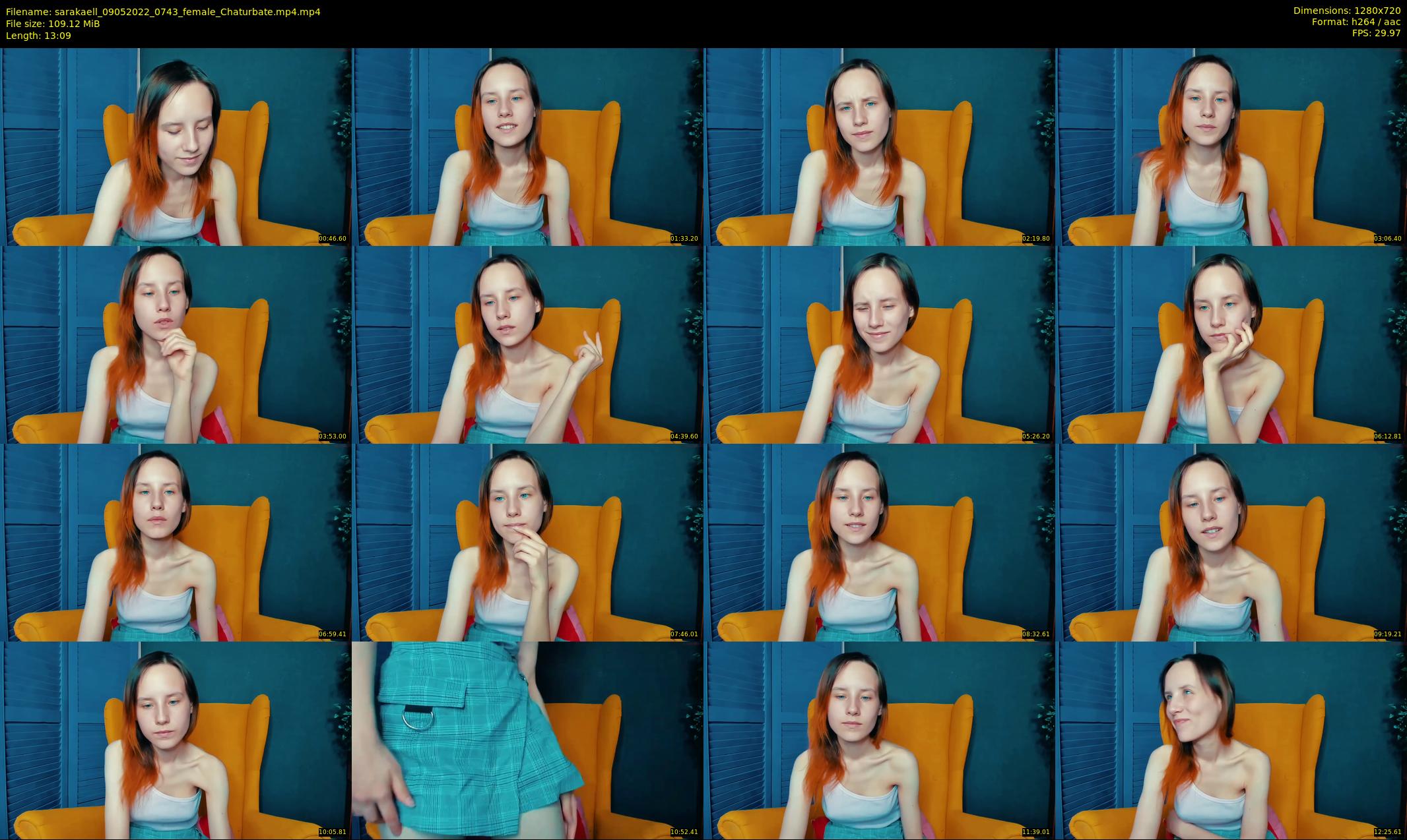 sarakaell — 14 minute Chaturbate female cam show recording, 720p, May 9, 2022
