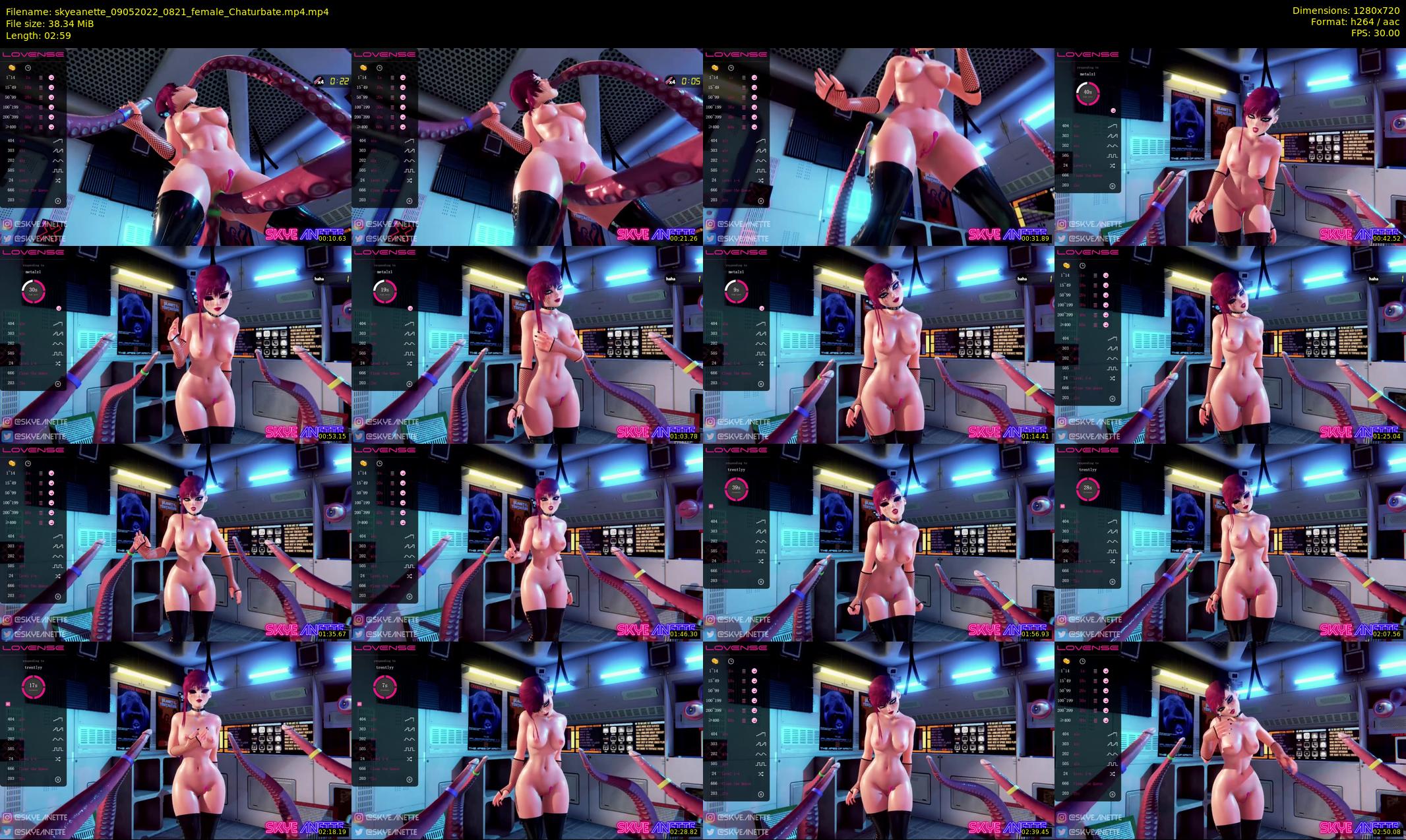 skyeanette — 3 minute Chaturbate female cam show recording, 720p, May 9, 2022