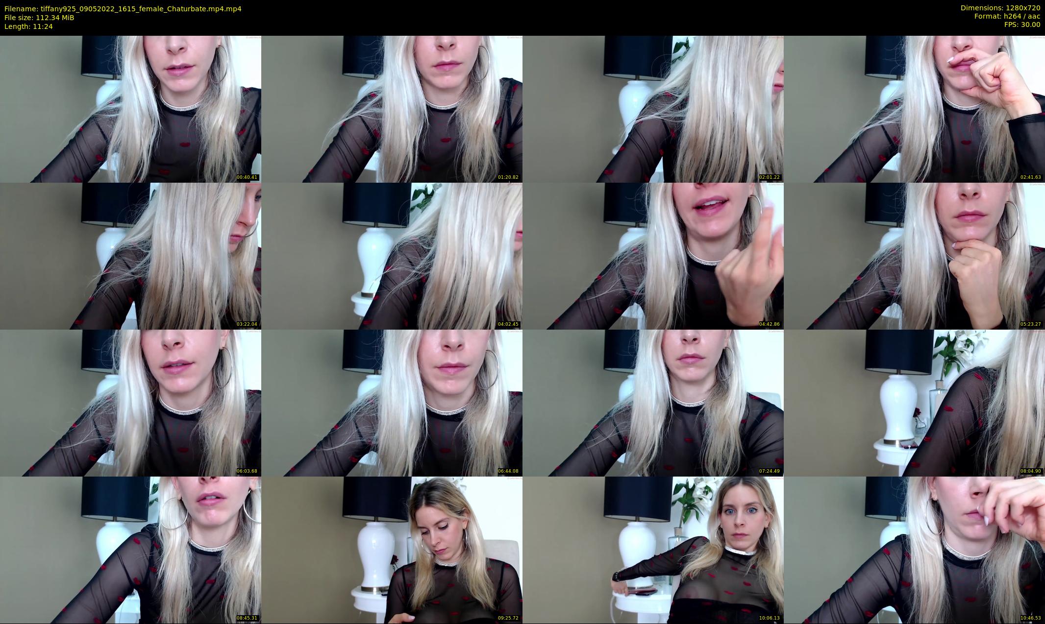 tiffany925 — 12 minute Chaturbate female cam show recording, 720p, May 9, 2022