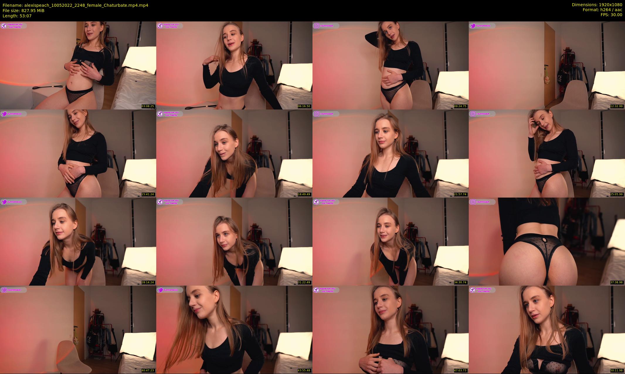 alexispeach — 54 minute Chaturbate female cam show recording, 1080p, May 10, 2022