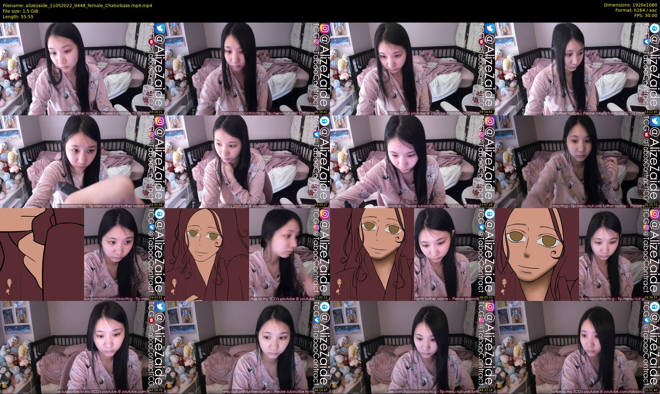 alizezaide — 56 minute Chaturbate female cam show recording, 1080p, May 11, 2022